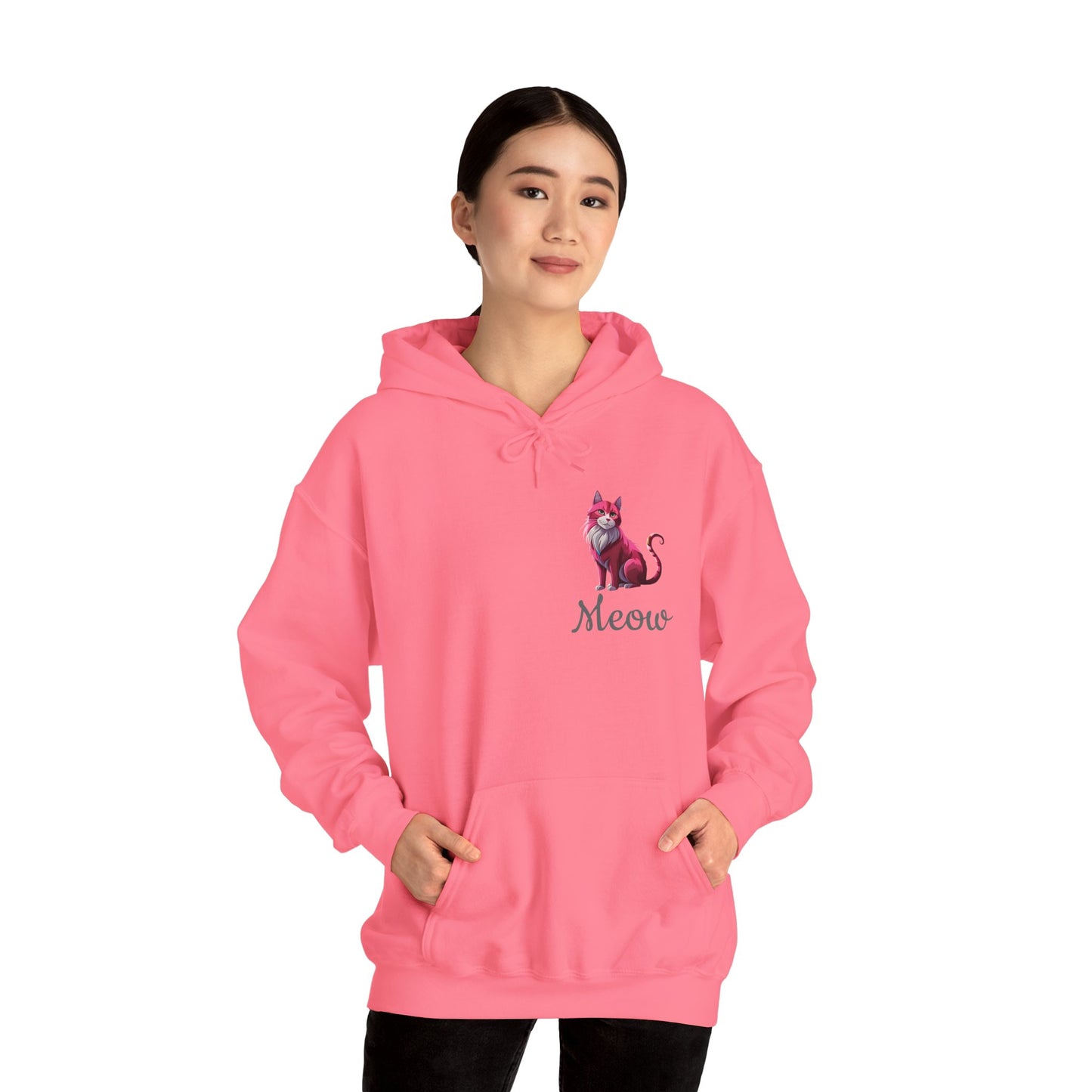 Pink Cat Hooded Sweatshirt