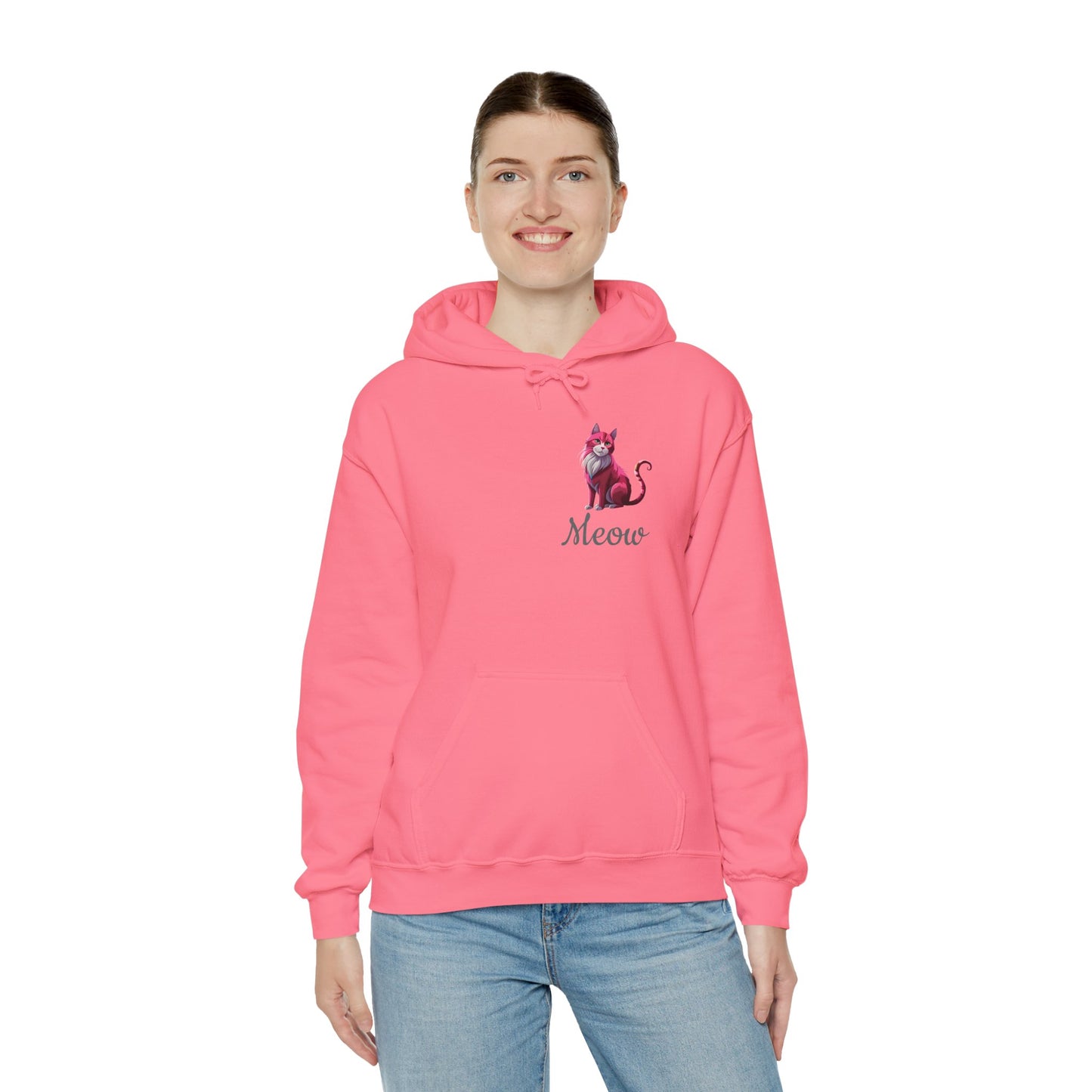 Pink Cat Hooded Sweatshirt