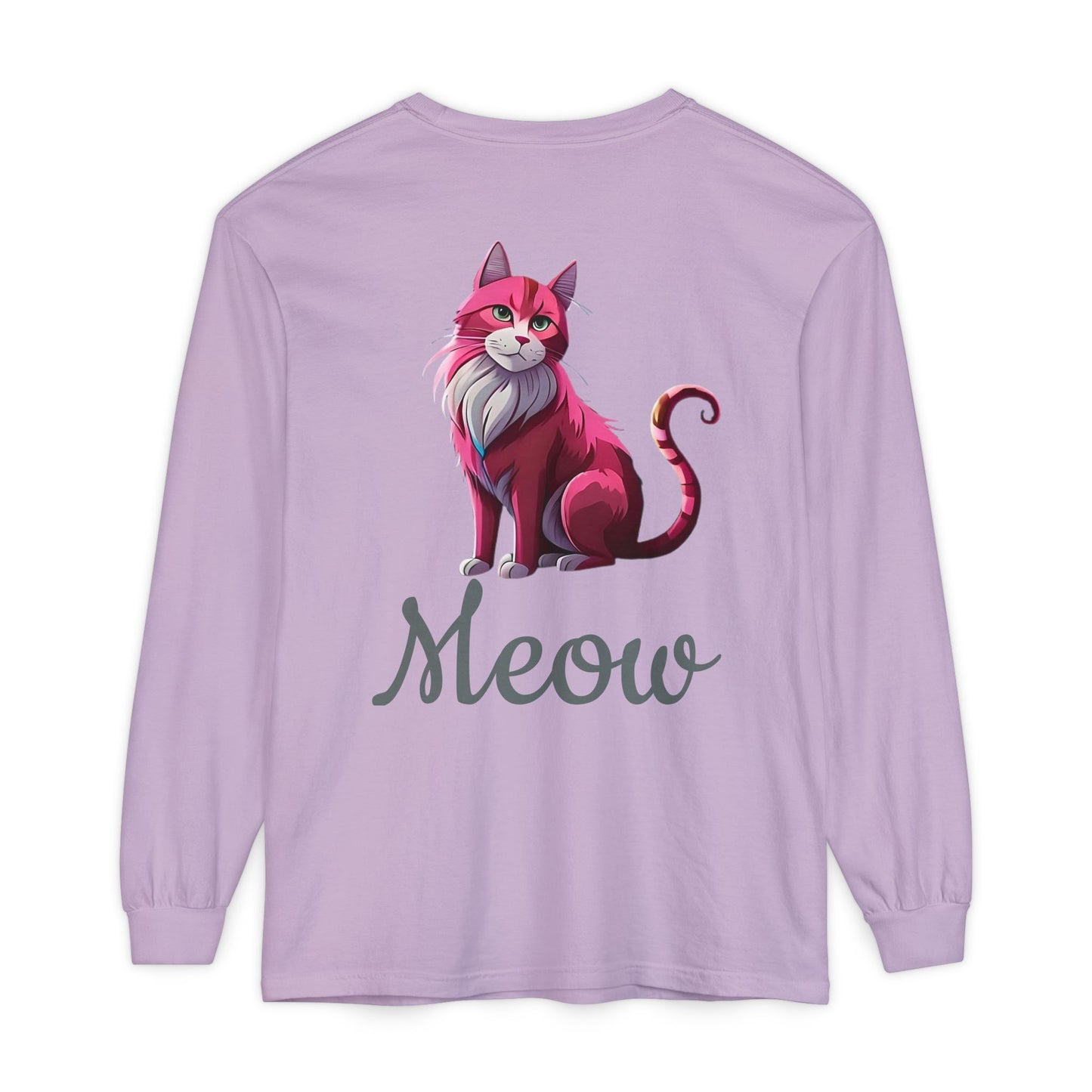 Pink Cat Long Sleeve Tee