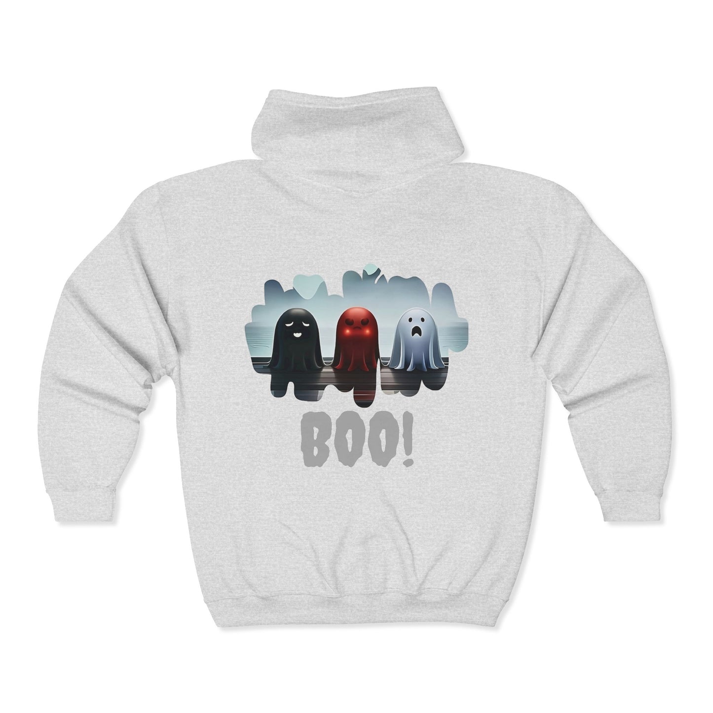 Ghost BOO! Full Zipper Hoodie