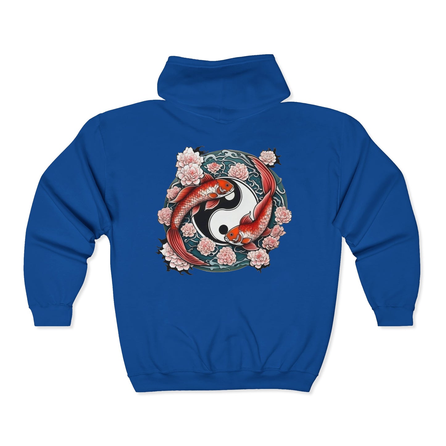 Koi Fish Yin Yang  Full Zipper Hoodie