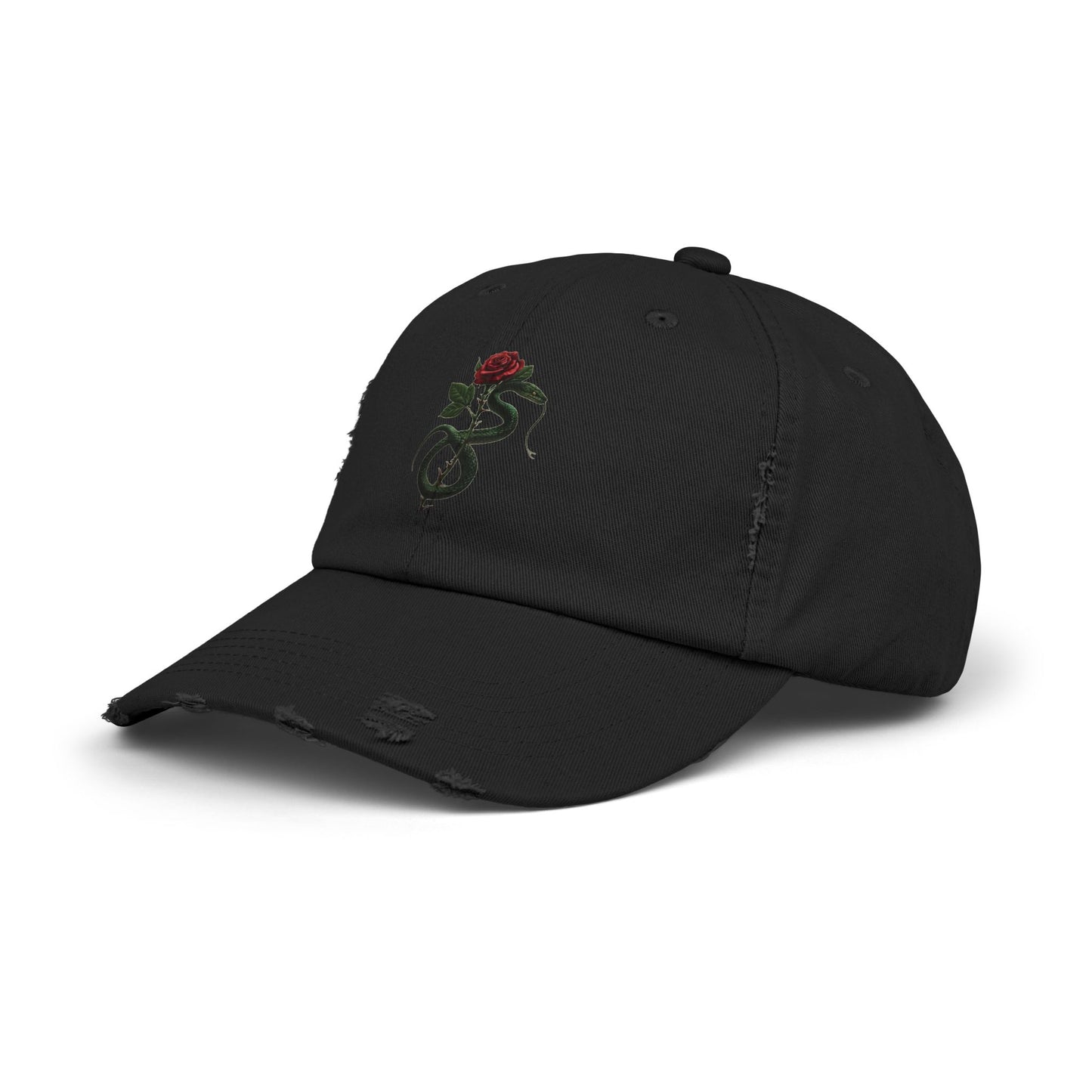 Snake Rose Distressed Cap