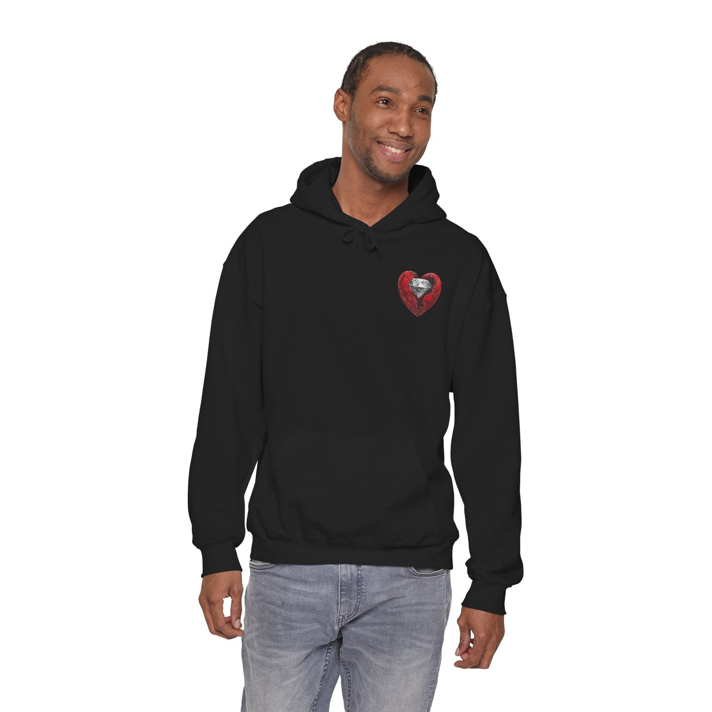 Diamond Heart Hooded Sweatshirt