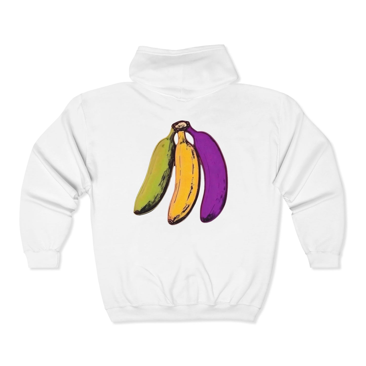 Tropical Bananas Full Zipper Hoodie