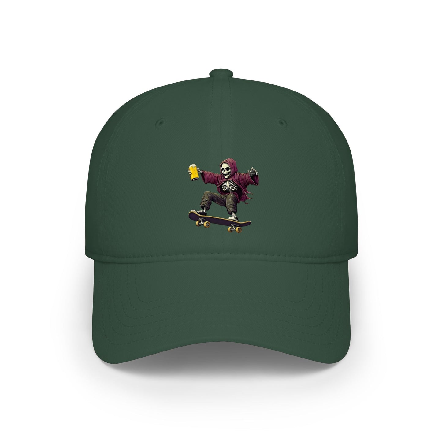 Skateboard Skeleton Baseball Cap