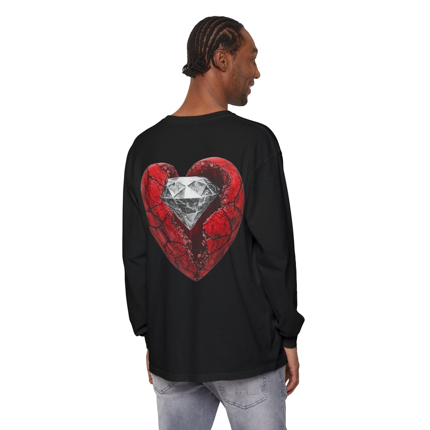 Diamond Heart Long Sleeve Tee