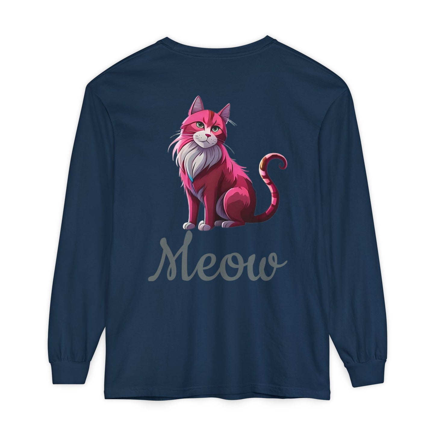 Pink Cat Long Sleeve Tee