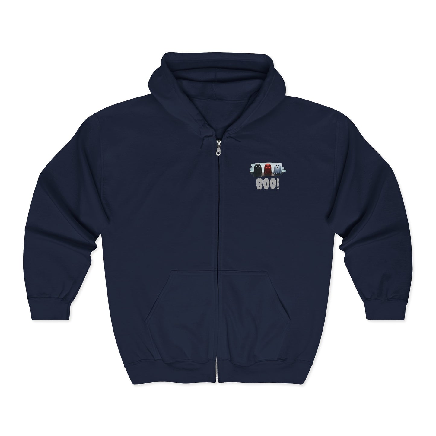 Ghost BOO! Full Zipper Hoodie