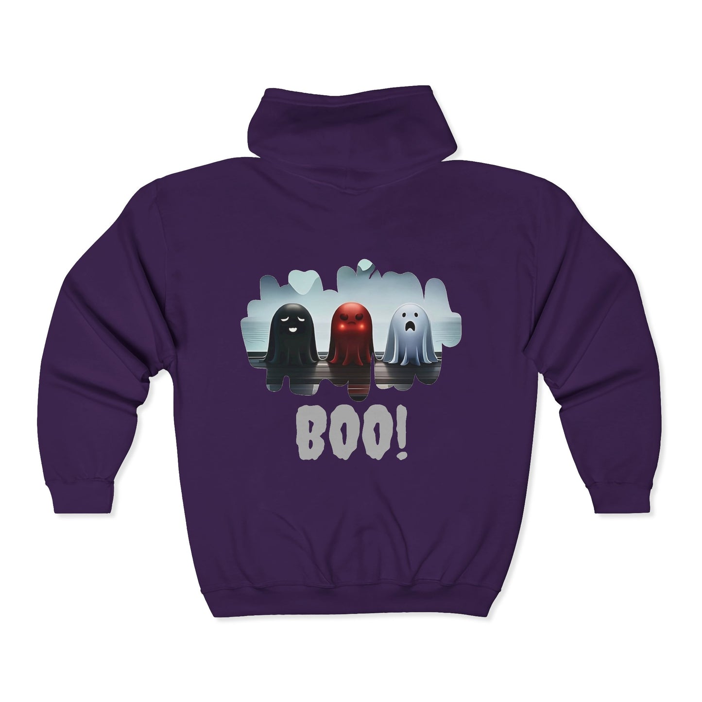 Ghost BOO! Full Zipper Hoodie