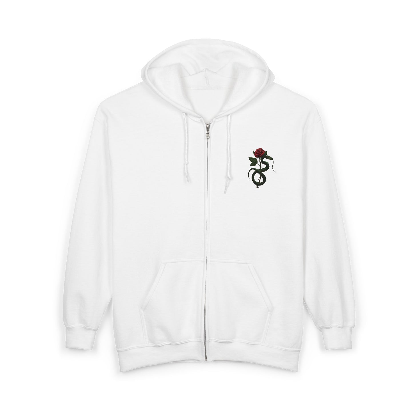 Snake Rose Full Zipper Hoodie