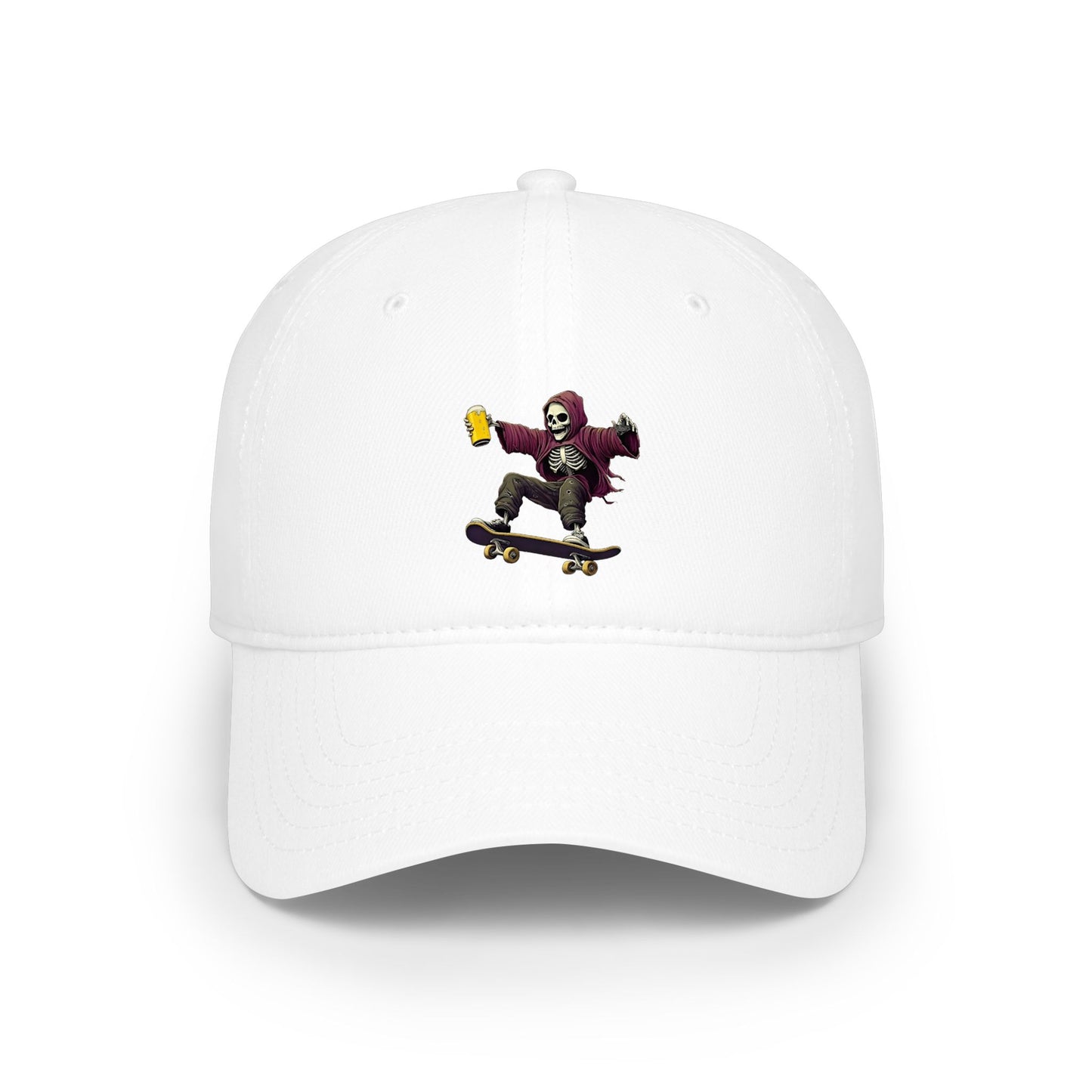 Skateboard Skeleton Baseball Cap