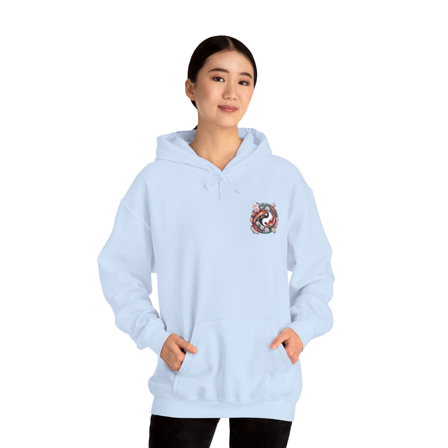 Koi Fish Yin Yang Hooded Sweatshirt