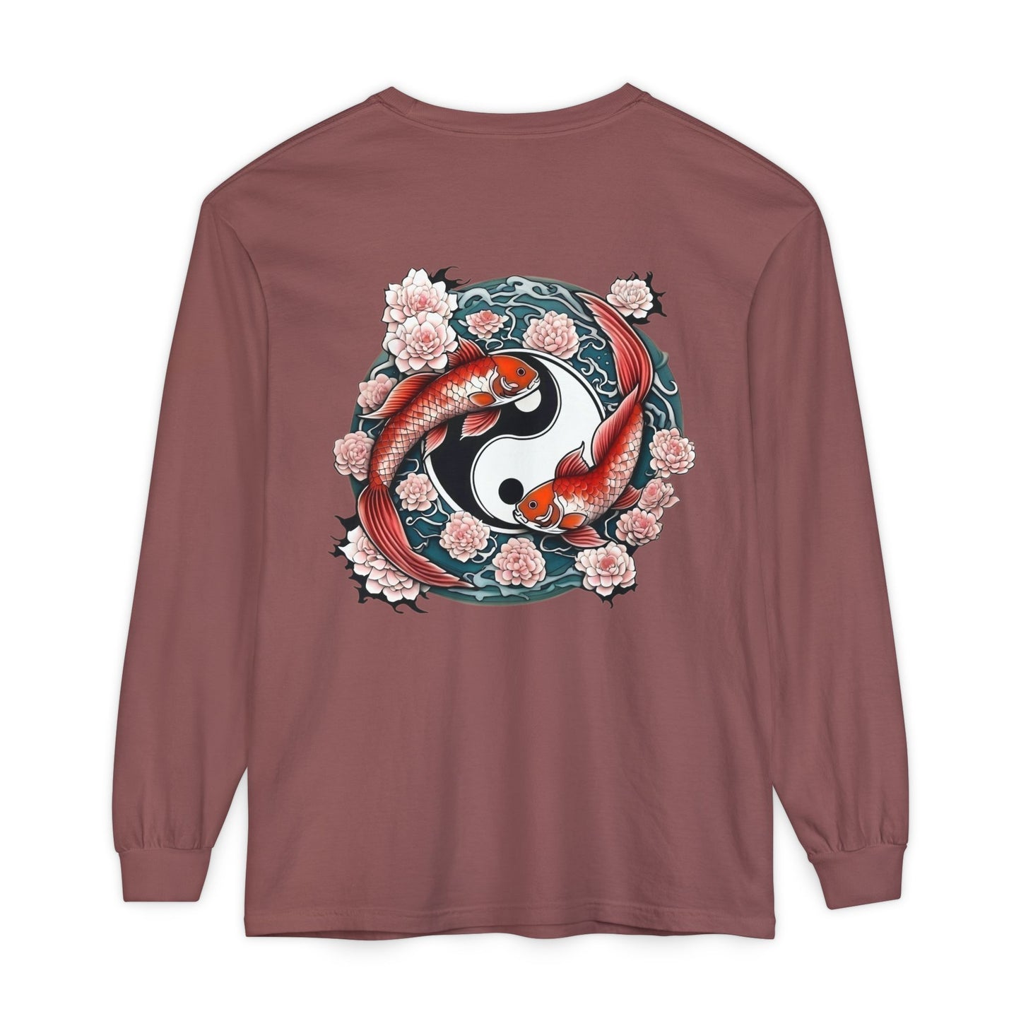 Koi Fish Yin Yang Long Sleeve T-Shirt
