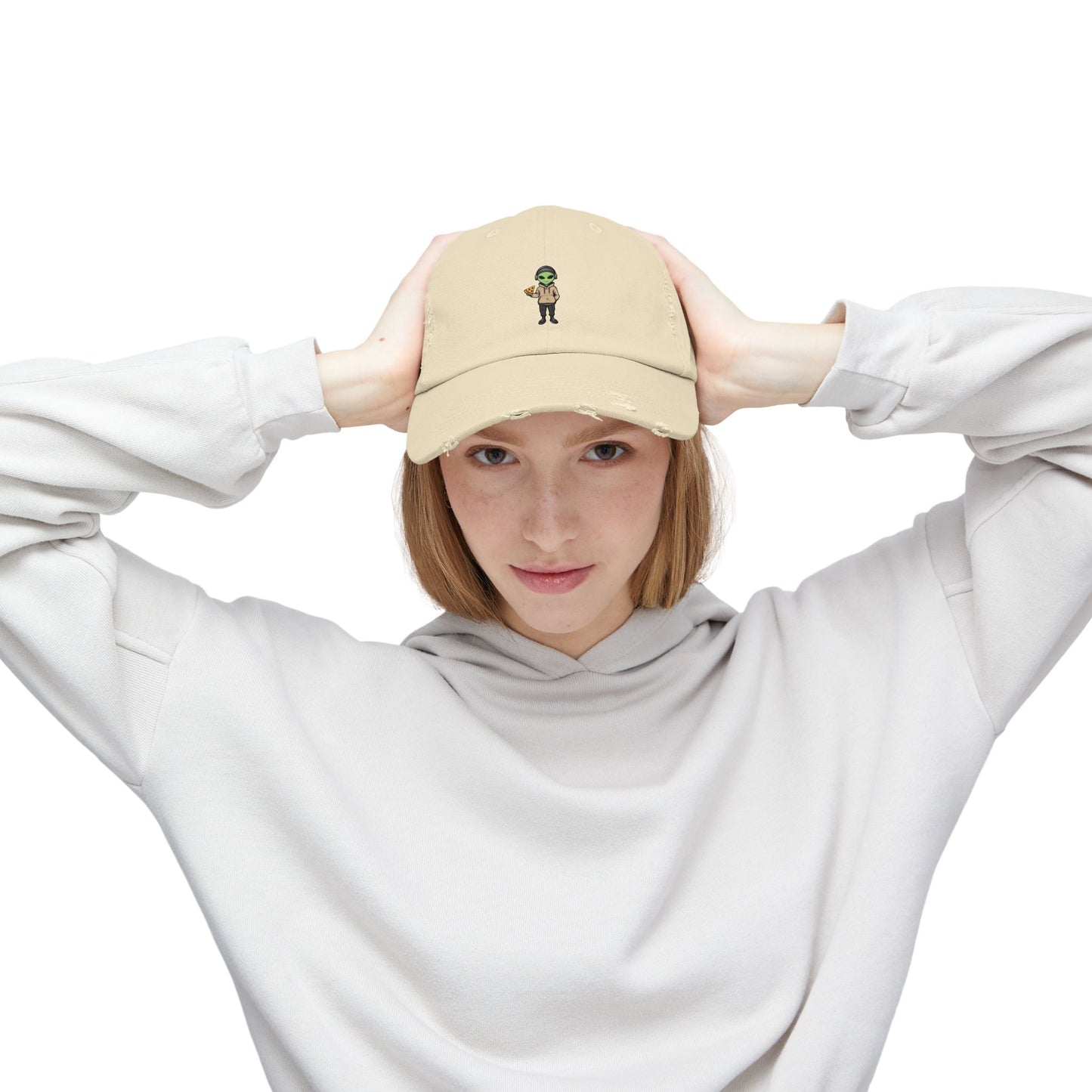 Chill Alien Distressed Cap