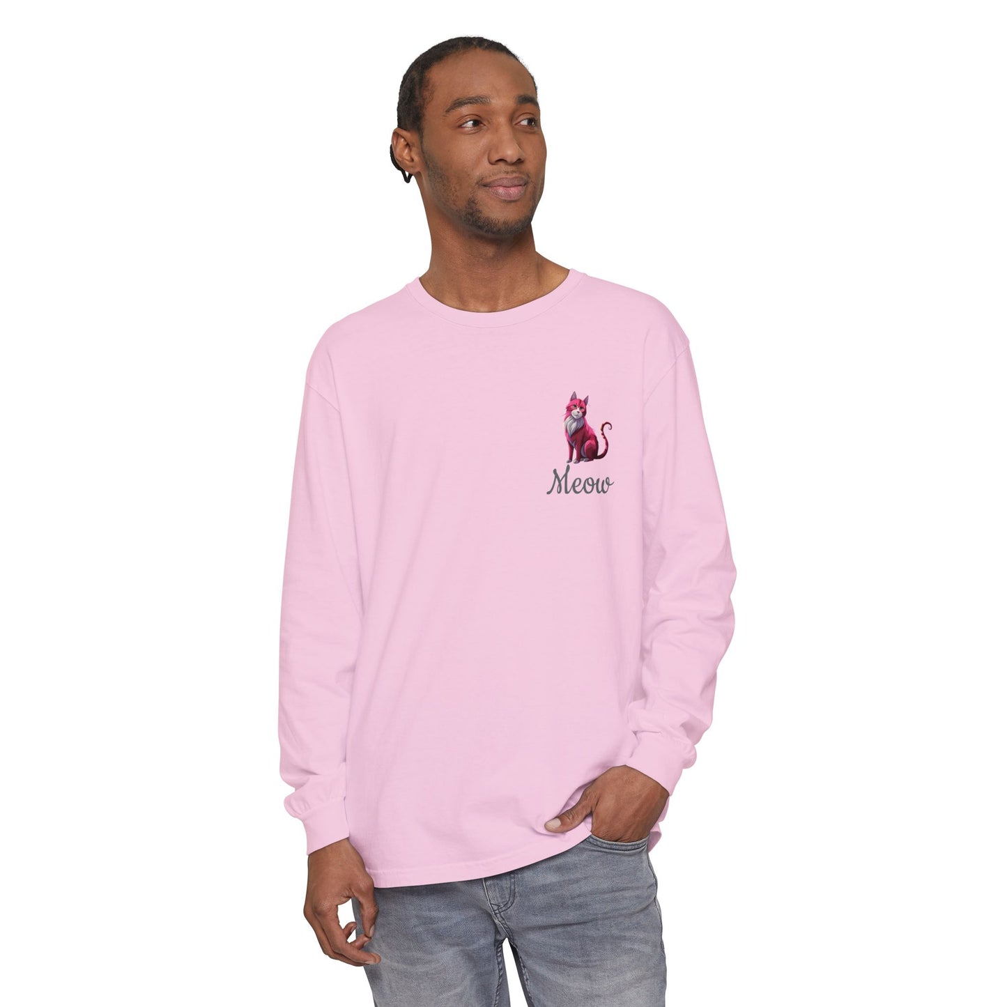 Pink Cat Long Sleeve Tee