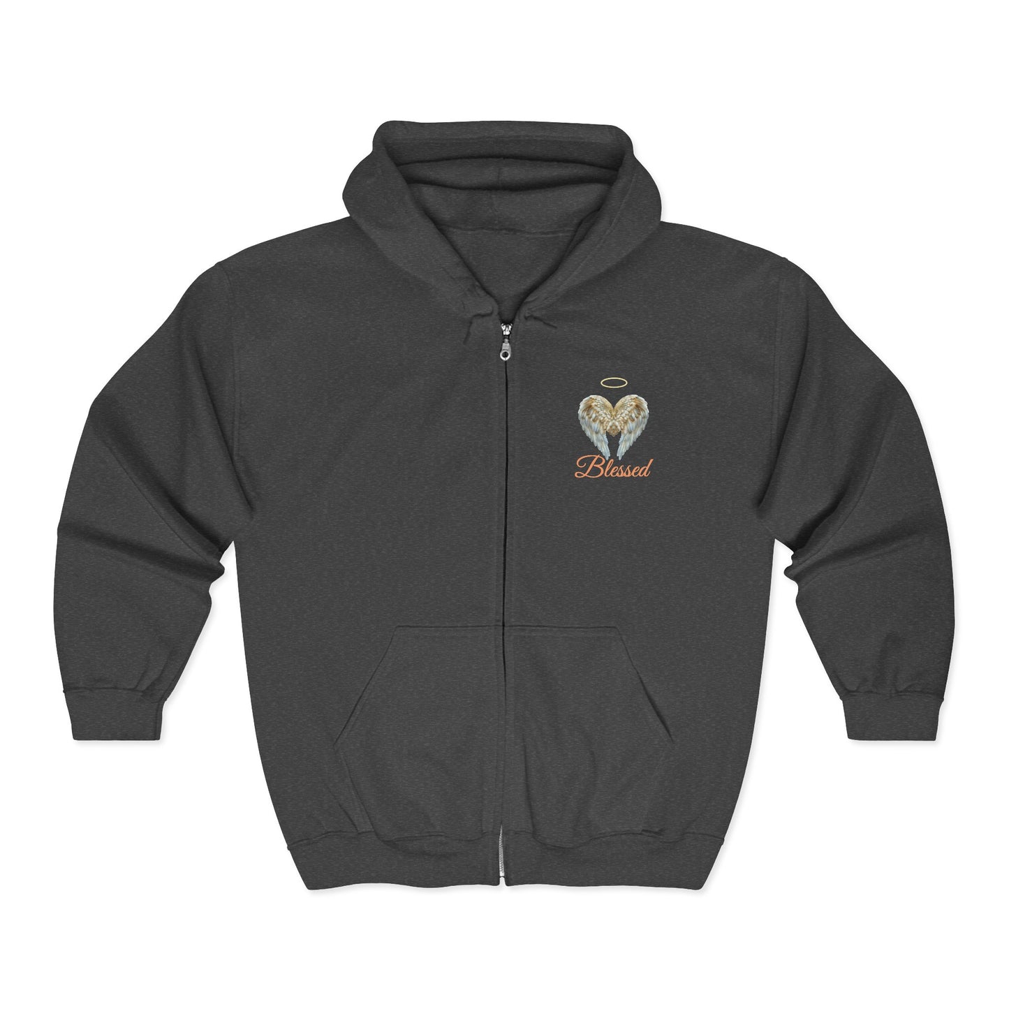 Blessed Angel Wing  Full Zipper Hoodie