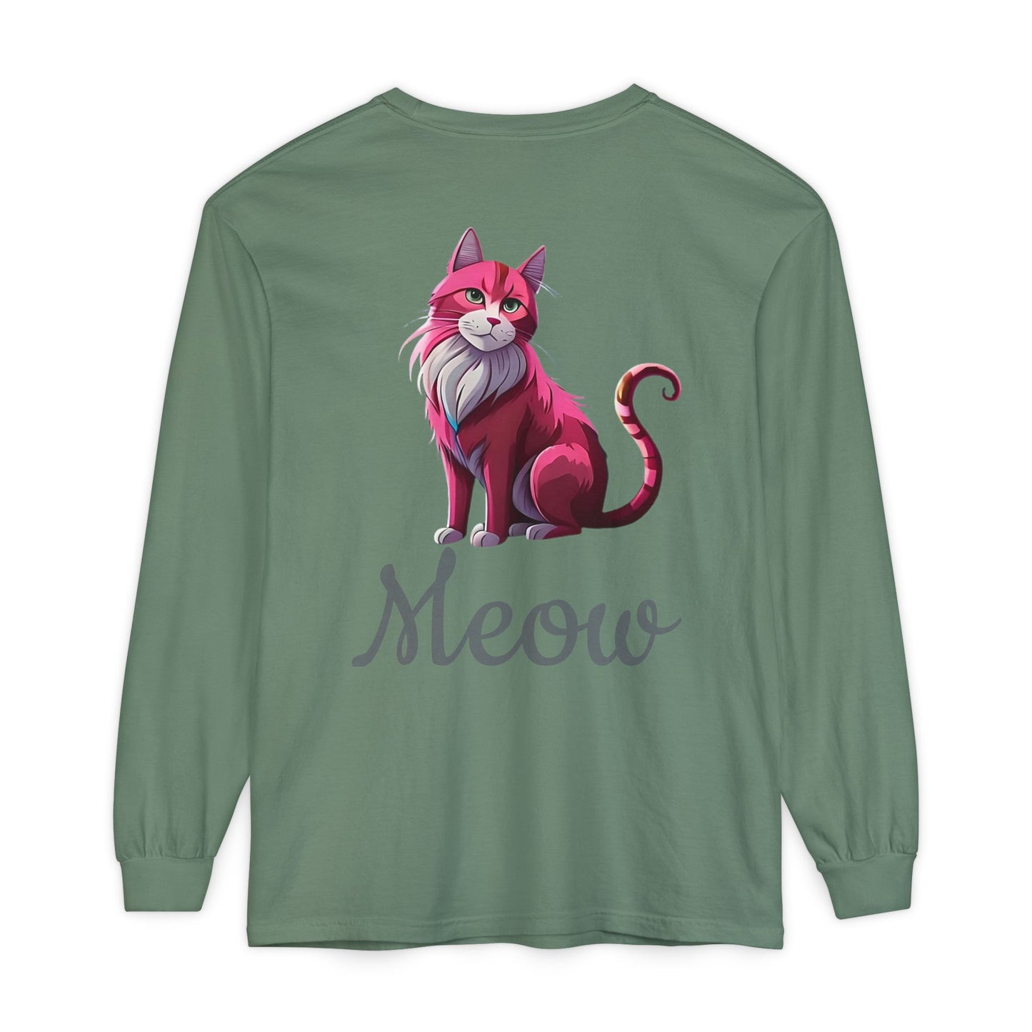 Pink Cat Long Sleeve Tee