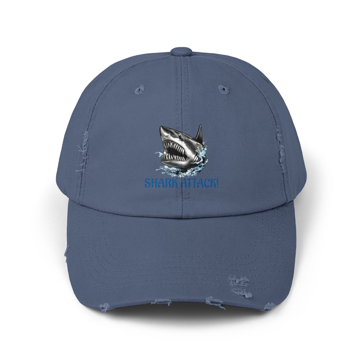 Shark Attack Distressed Cap