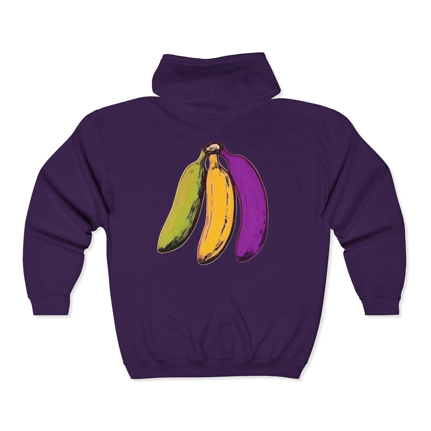 Tropical Bananas Full Zipper Hoodie