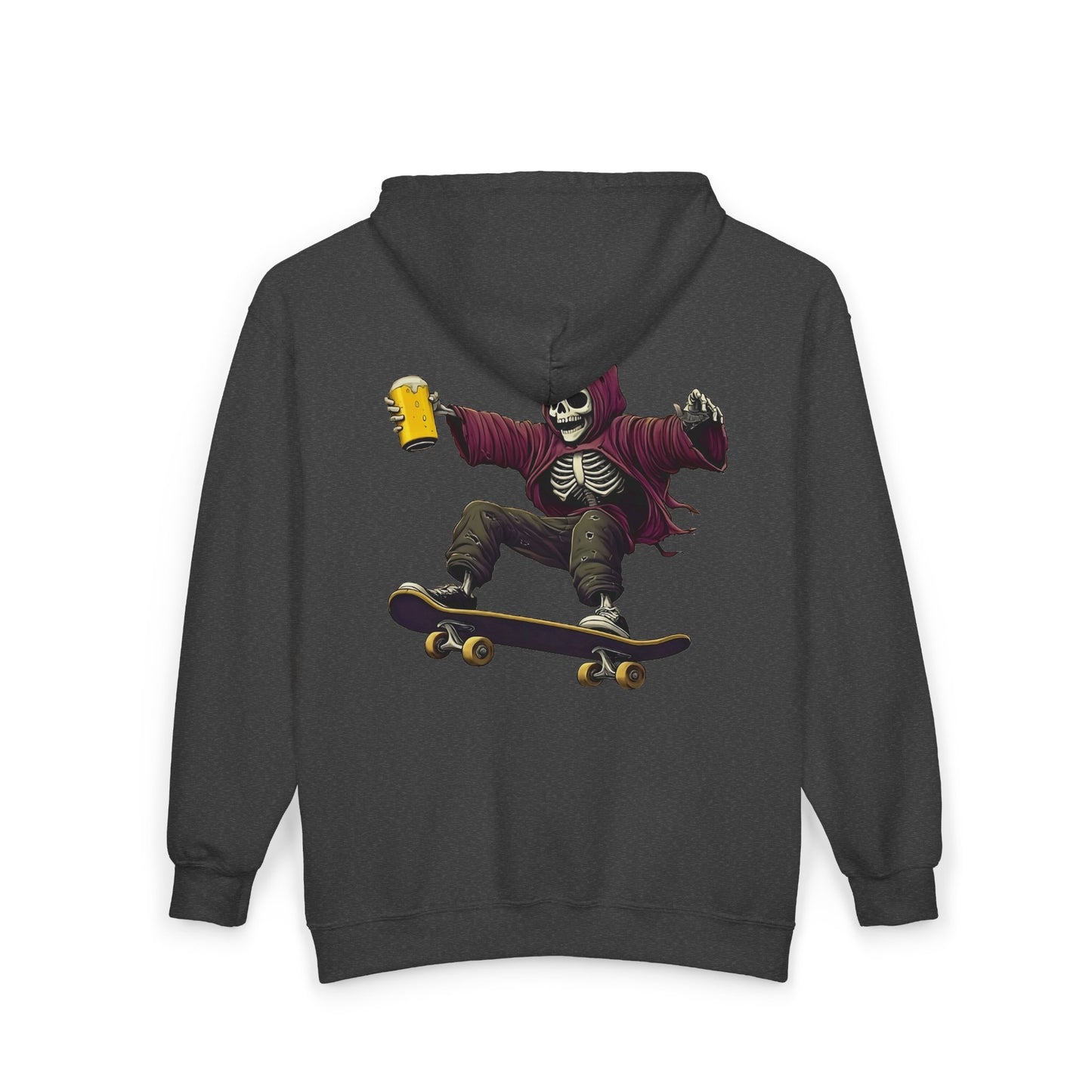 Skateboard Skeleton Full Zipper Hoodie