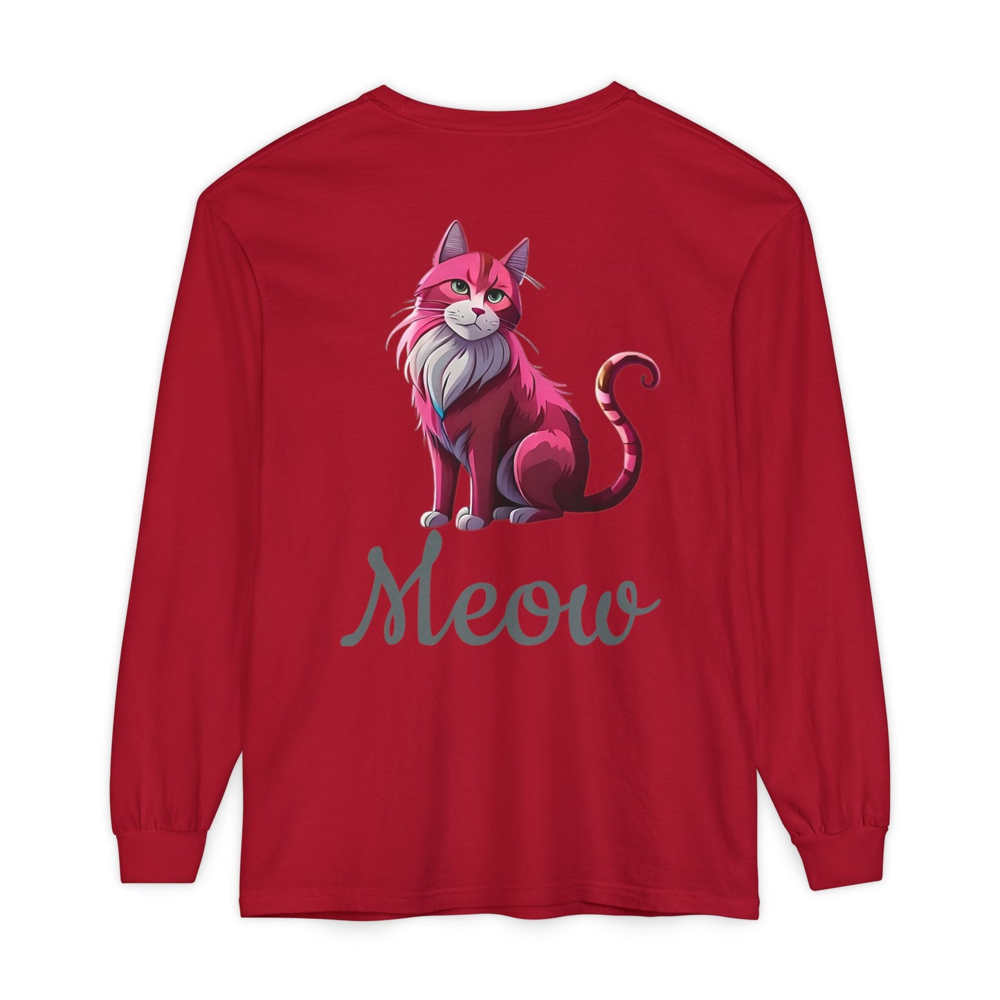 Pink Cat Long Sleeve Tee