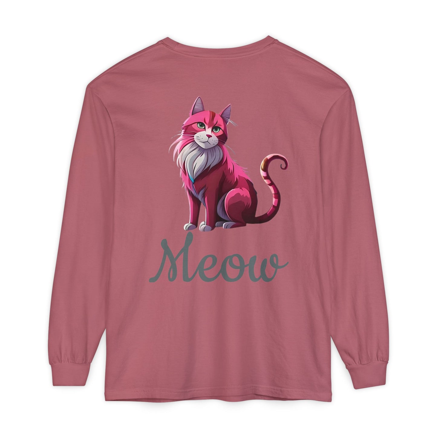 Pink Cat Long Sleeve Tee