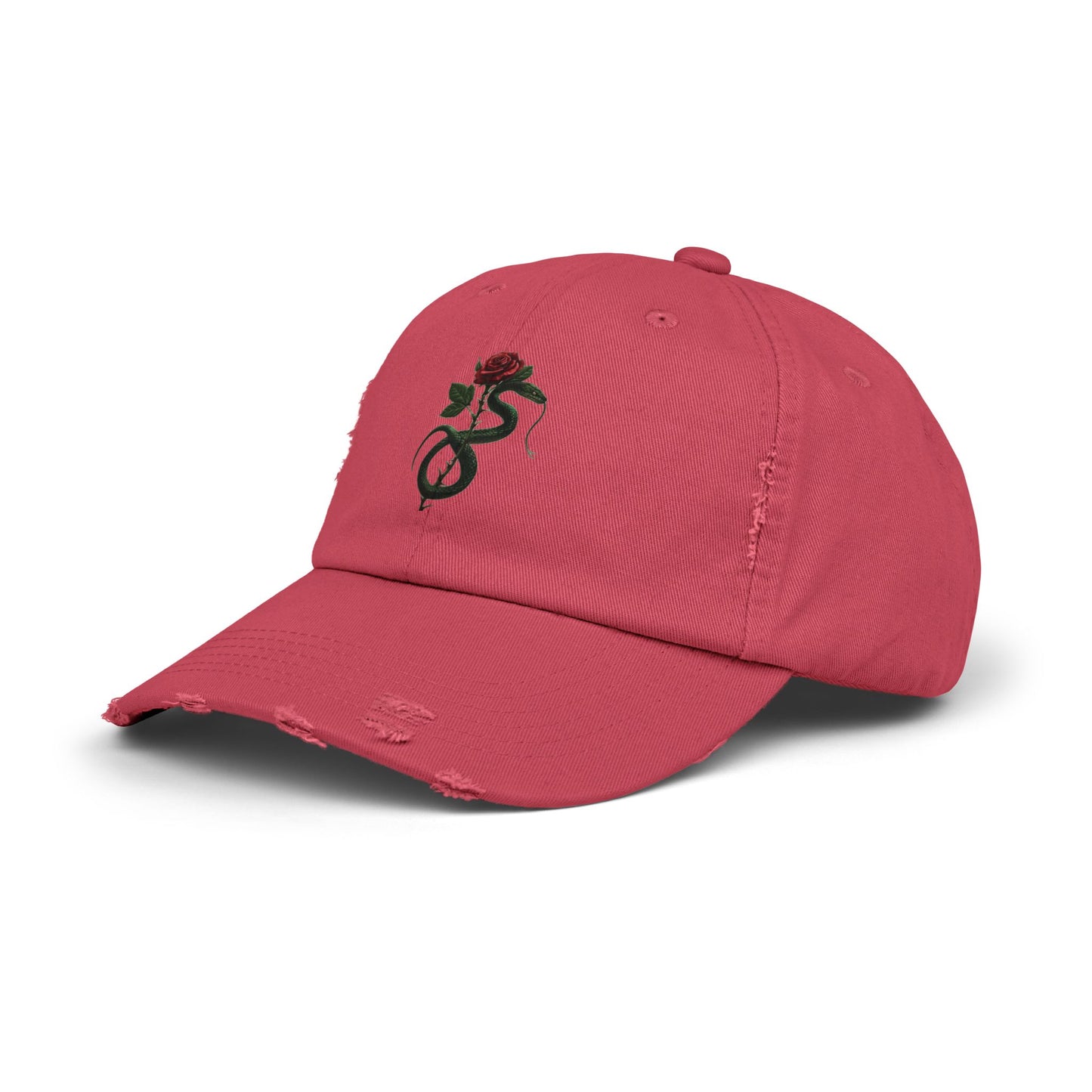 Snake Rose Distressed Cap