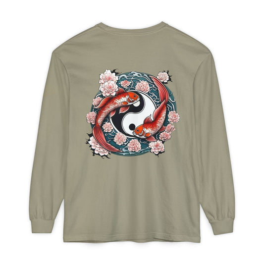 Koi Fish Yin Yang Long Sleeve T-Shirt
