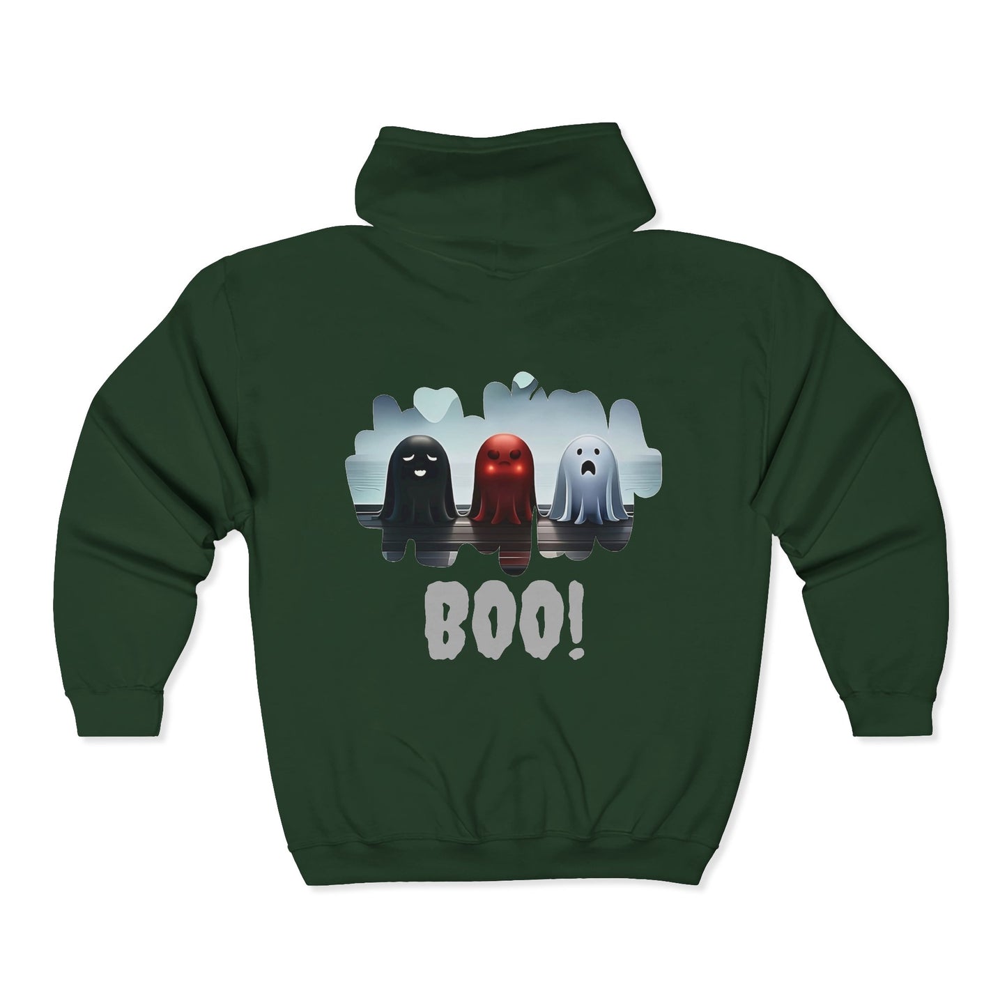 Ghost BOO! Full Zipper Hoodie