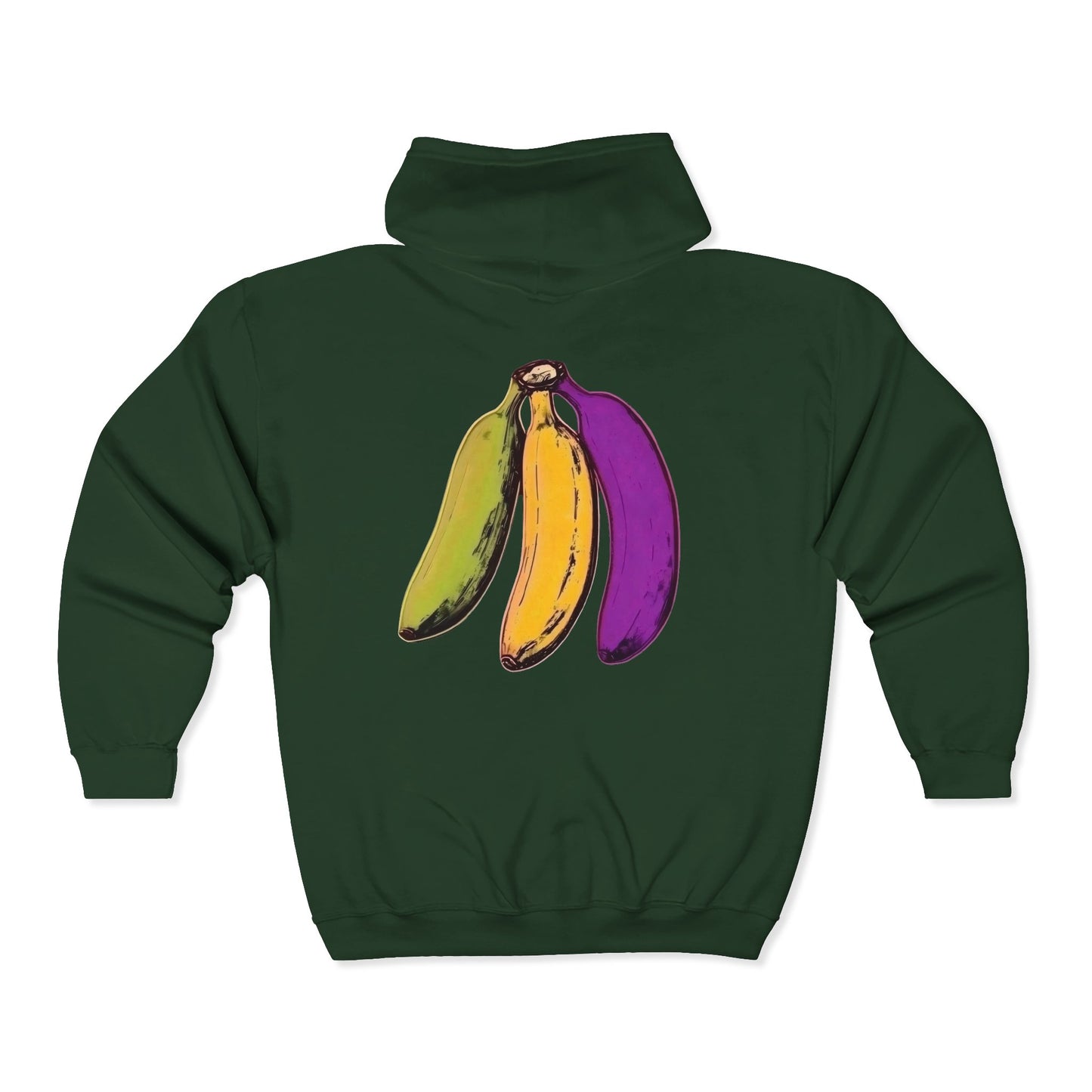 Tropical Bananas Full Zipper Hoodie