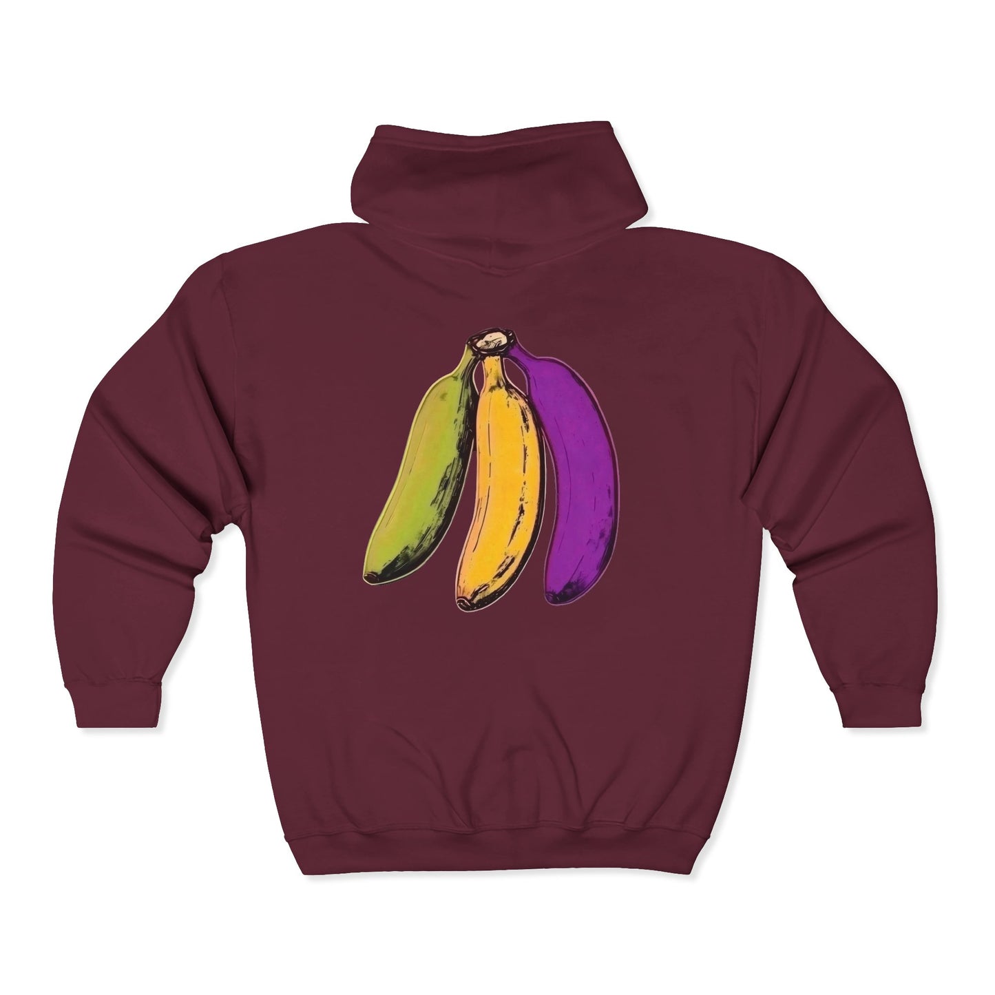Tropical Bananas Full Zipper Hoodie
