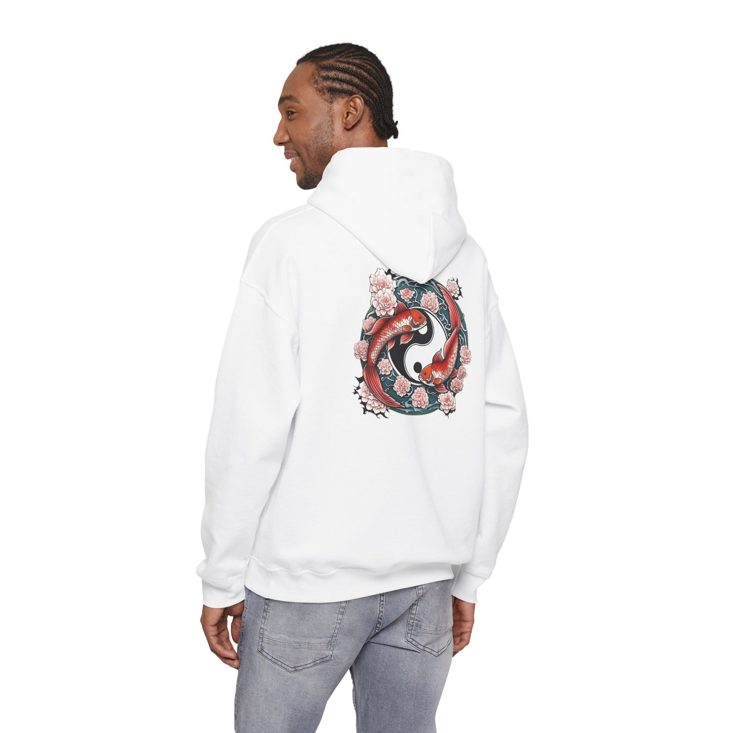Koi Fish Yin Yang Hooded Sweatshirt