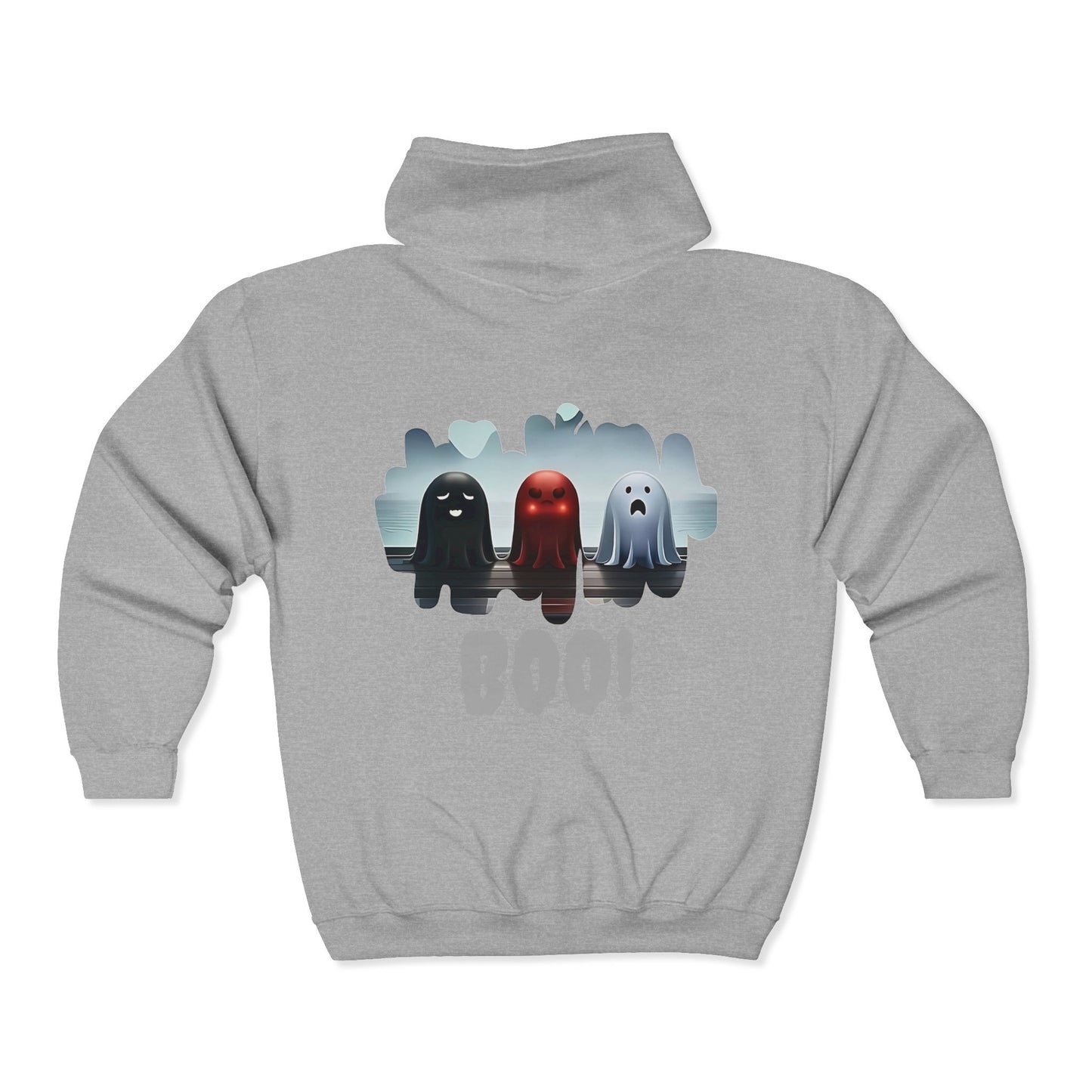 Ghost BOO! Full Zipper Hoodie