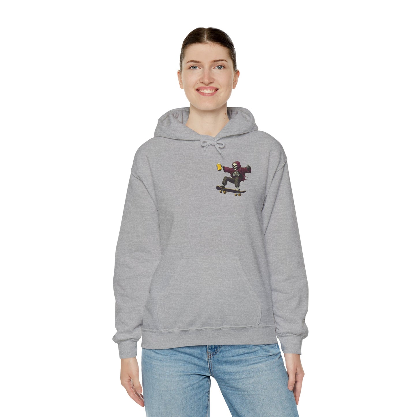 Skateboard Skeleton Hooded Sweatshirt