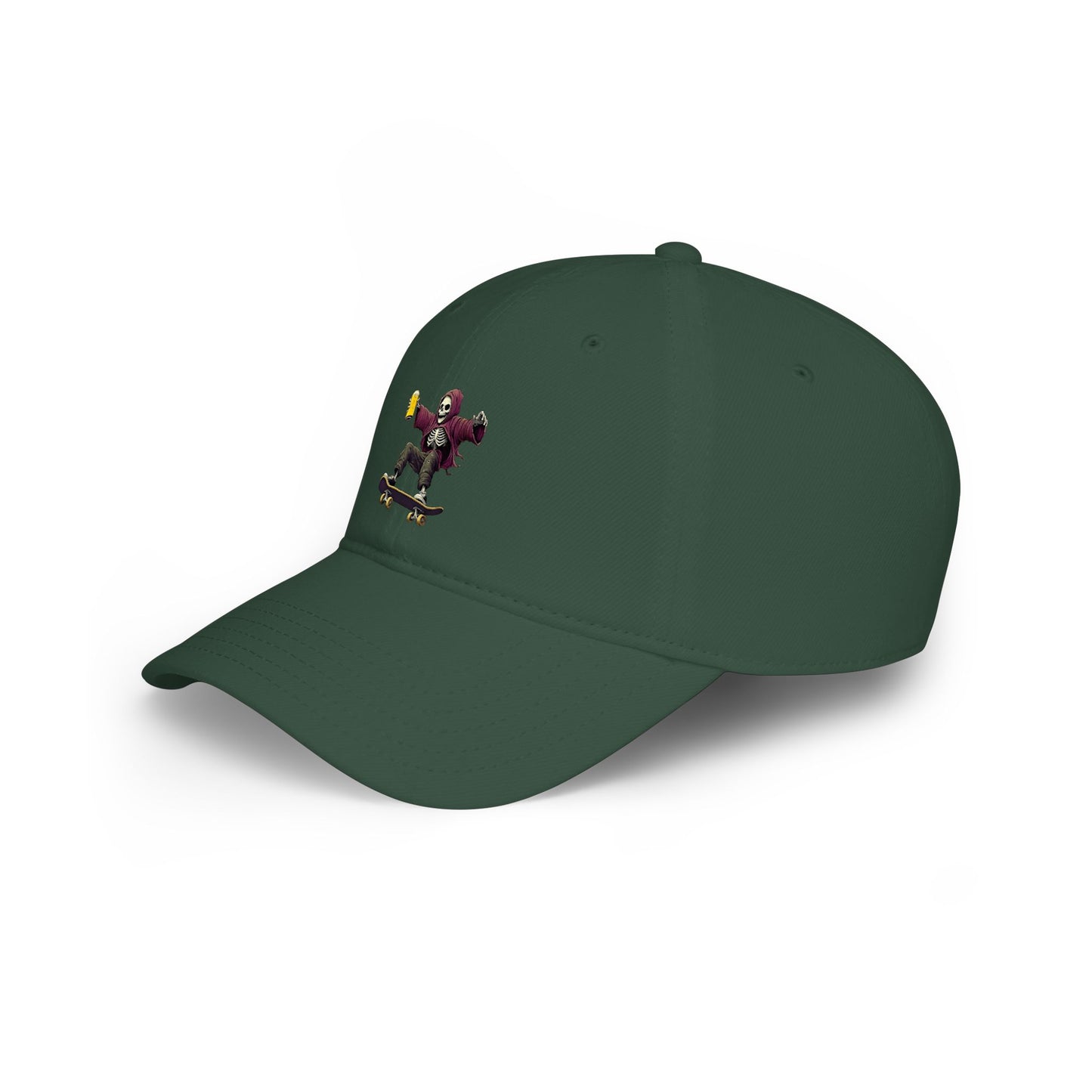 Skateboard Skeleton Baseball Cap