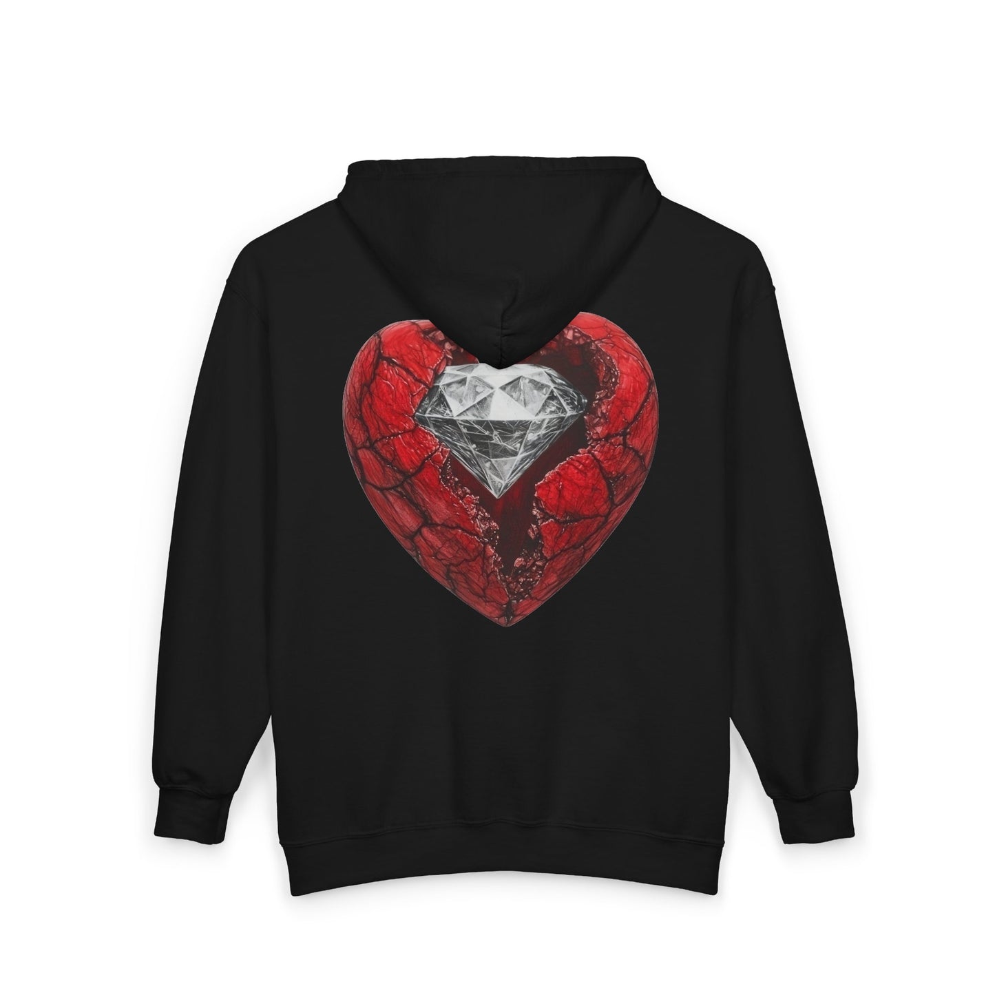 Diamond Heart Full Zipper Hoodie