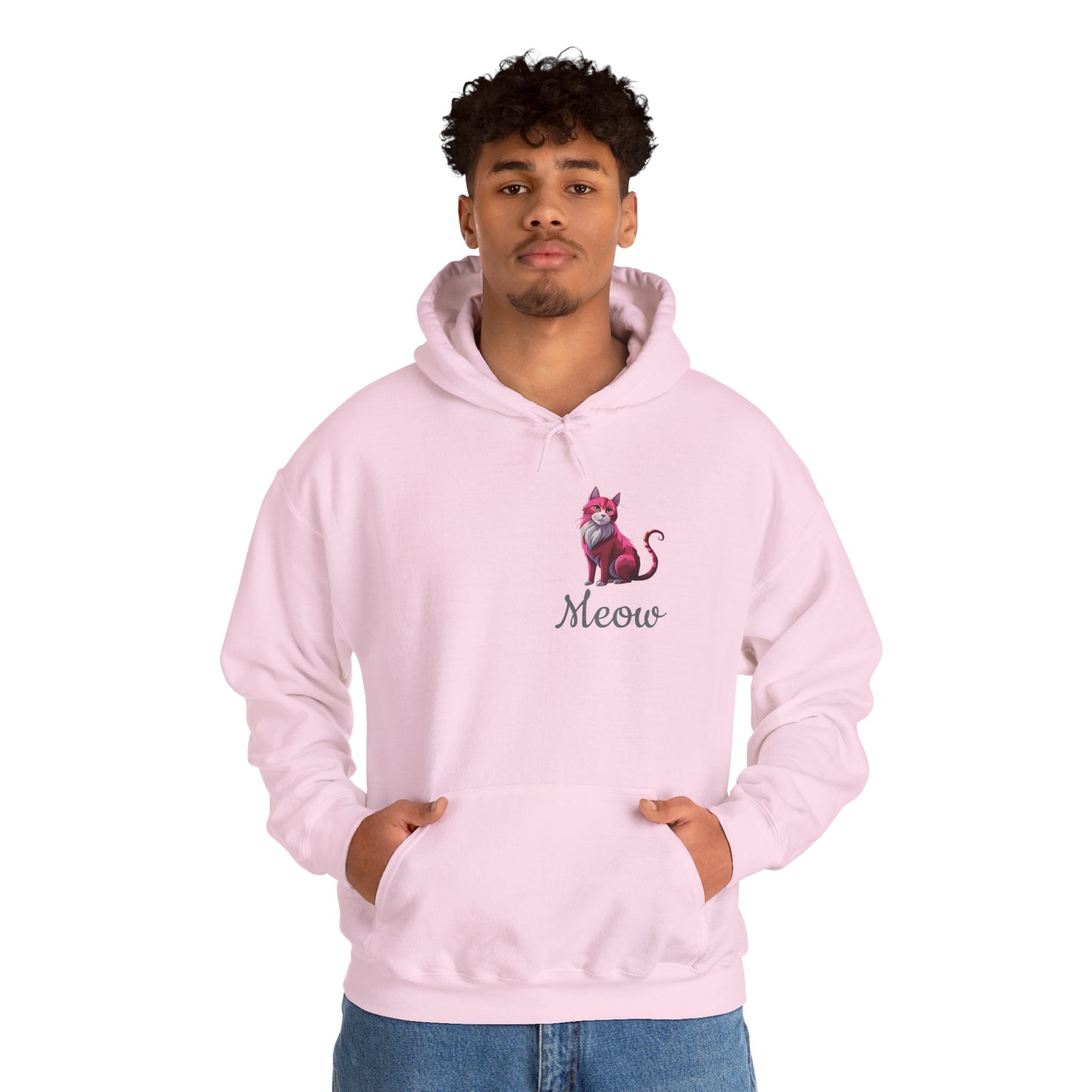 Pink Cat Hooded Sweatshirt
