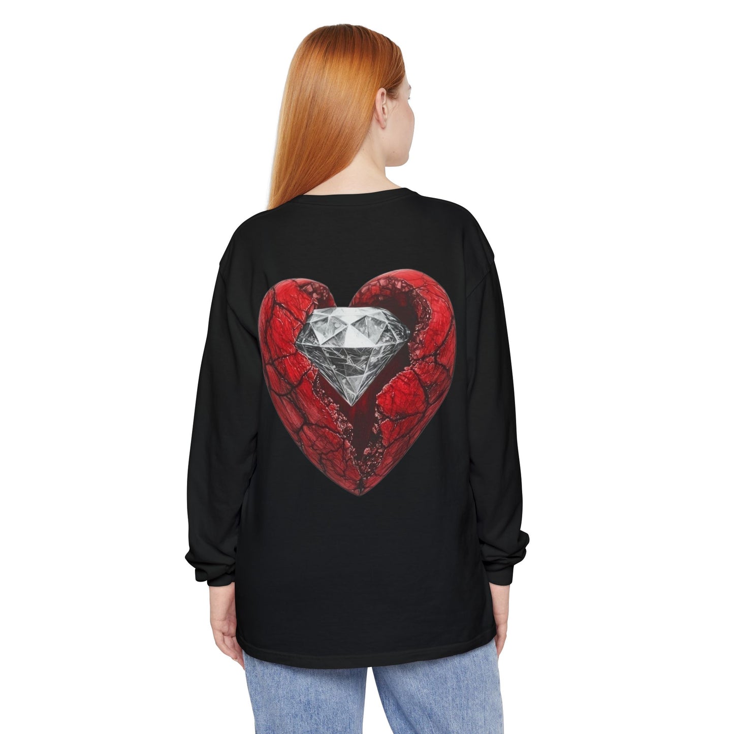 Diamond Heart Long Sleeve Tee