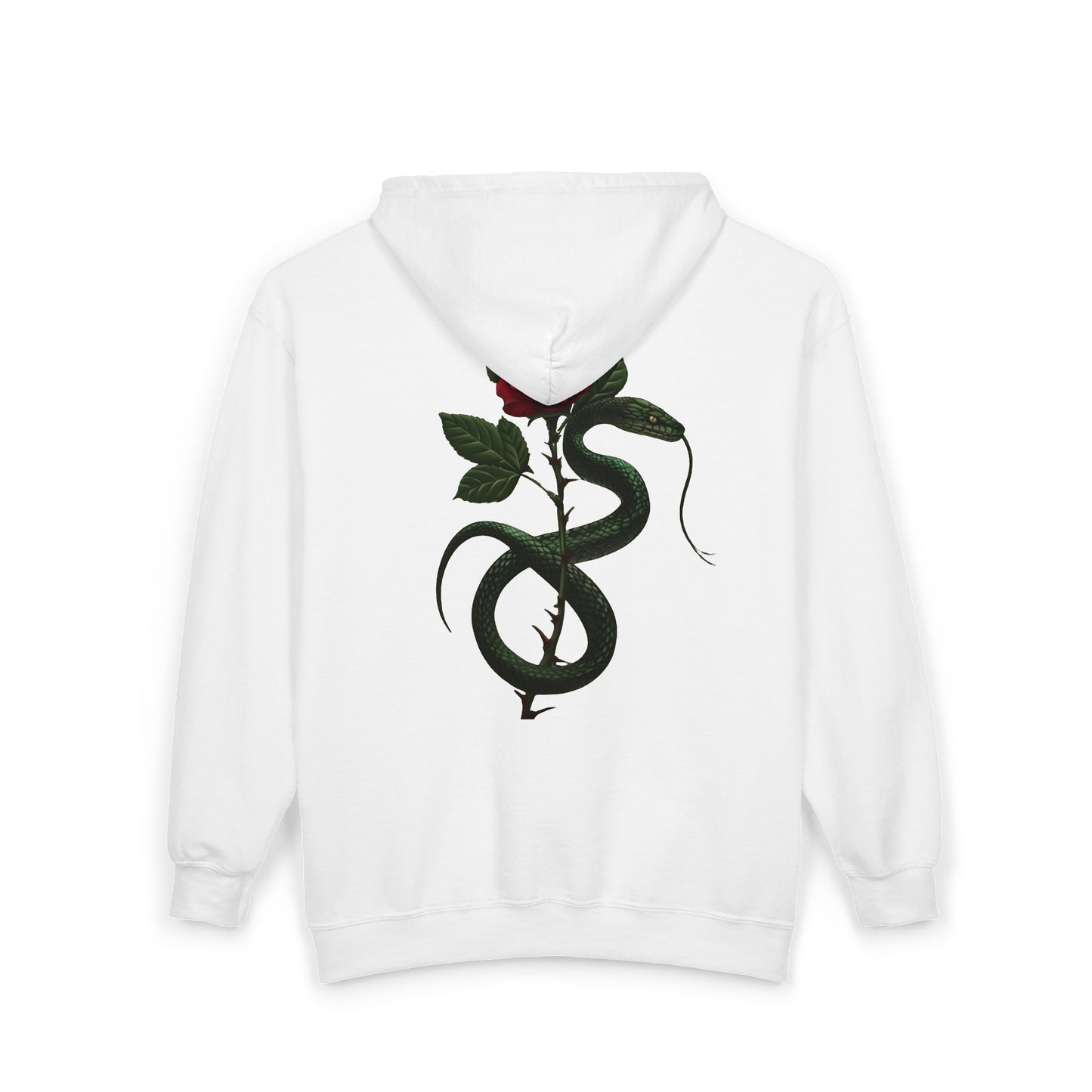 Snake Rose Full Zipper Hoodie