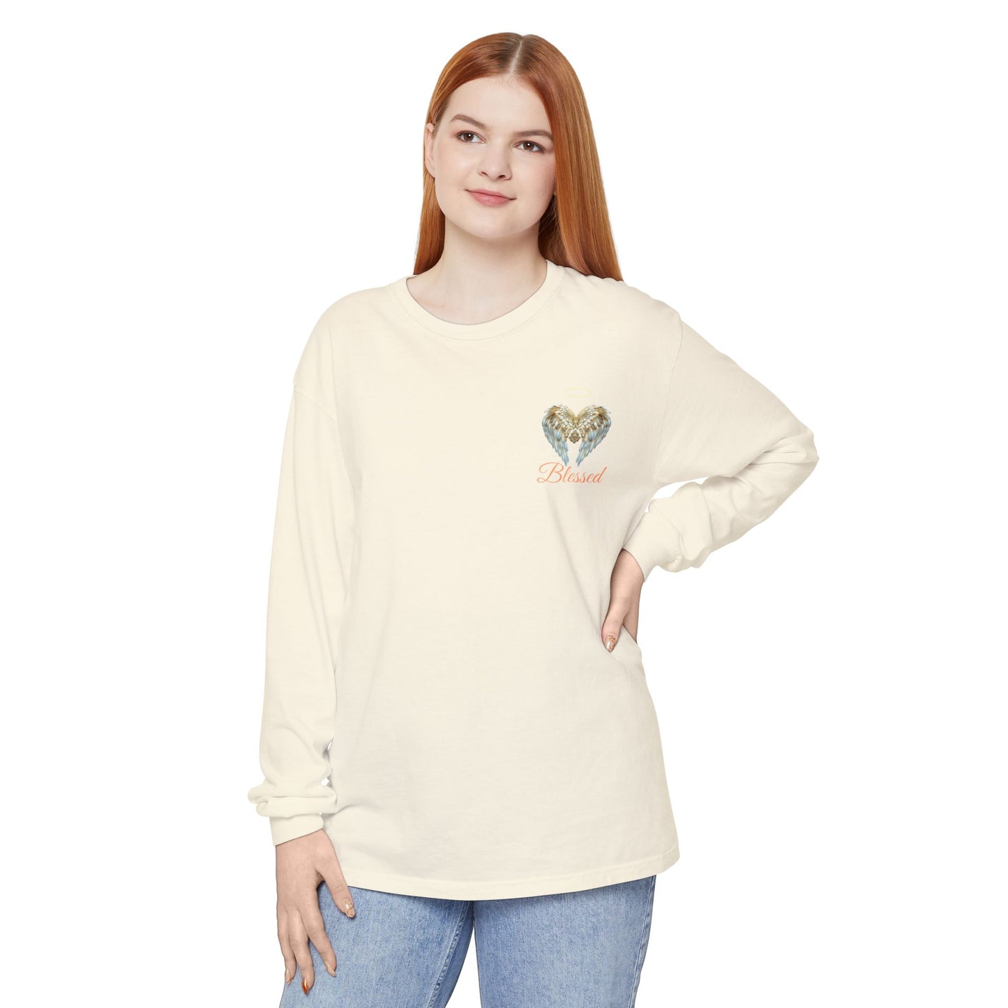 Blessed Angel Wing Long Sleeve T-Shirt