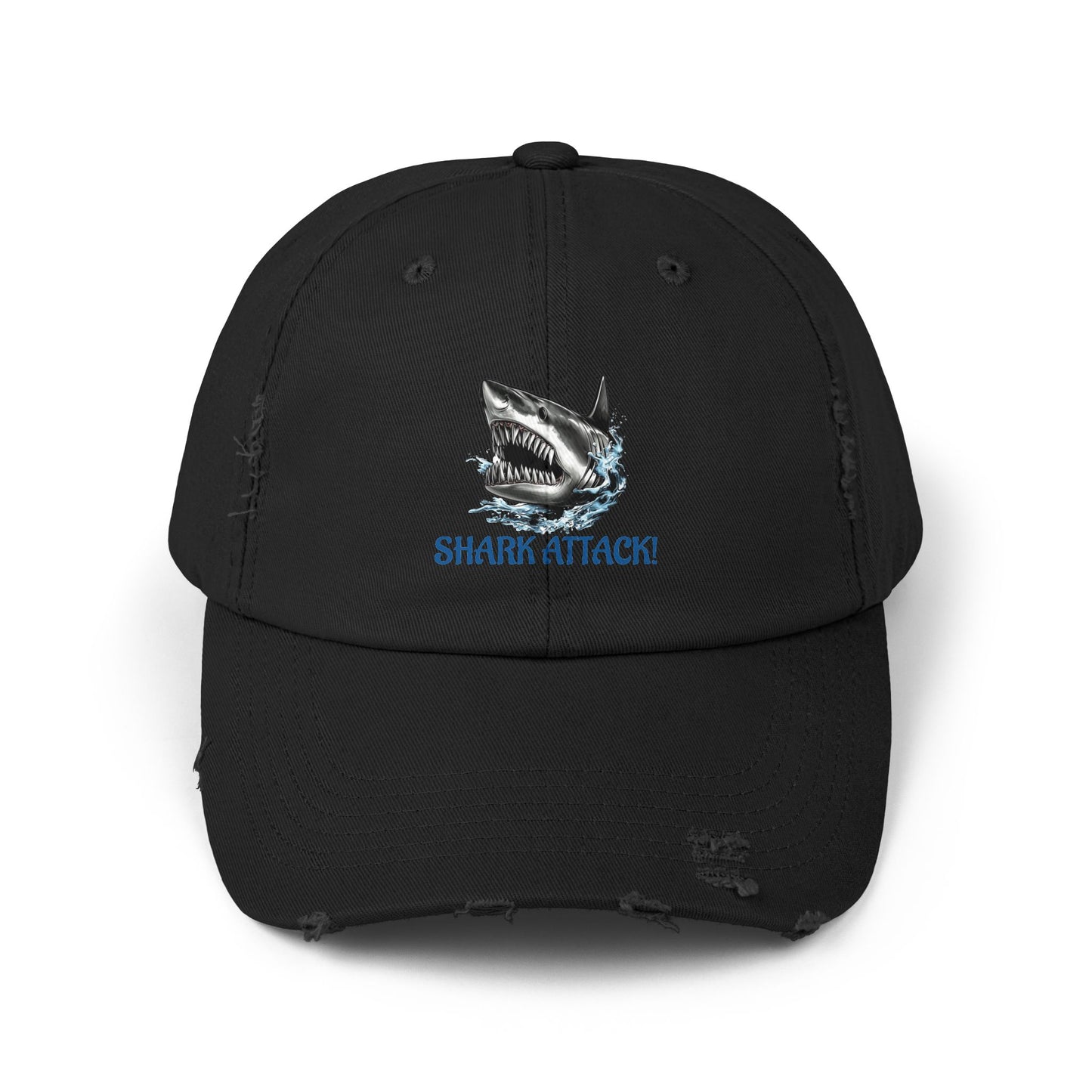 Shark Attack Distressed Cap