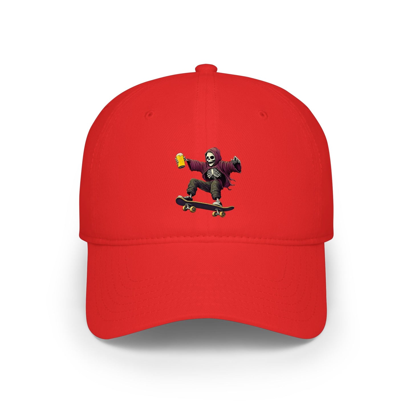 Skateboard Skeleton Baseball Cap