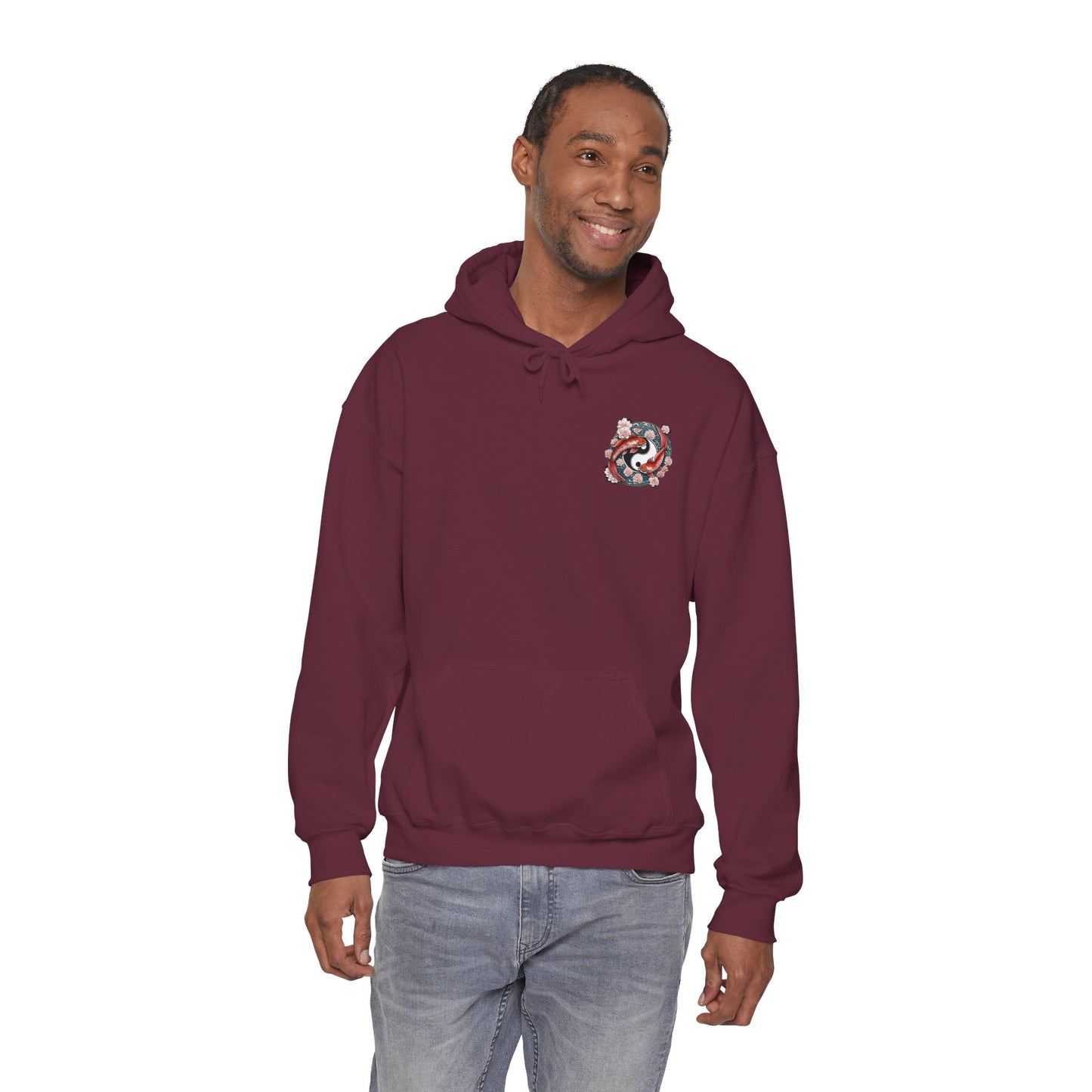 Koi Fish Yin Yang Hooded Sweatshirt