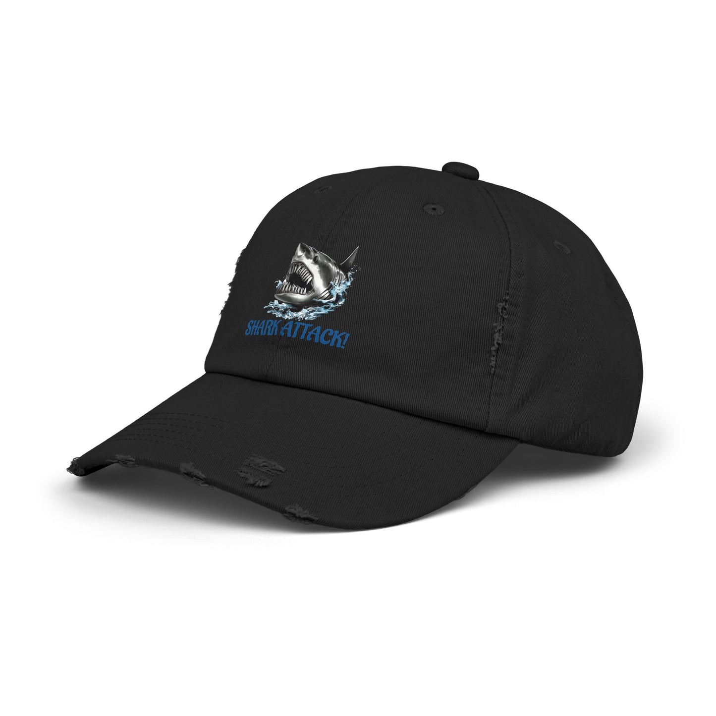 Shark Attack Distressed Cap