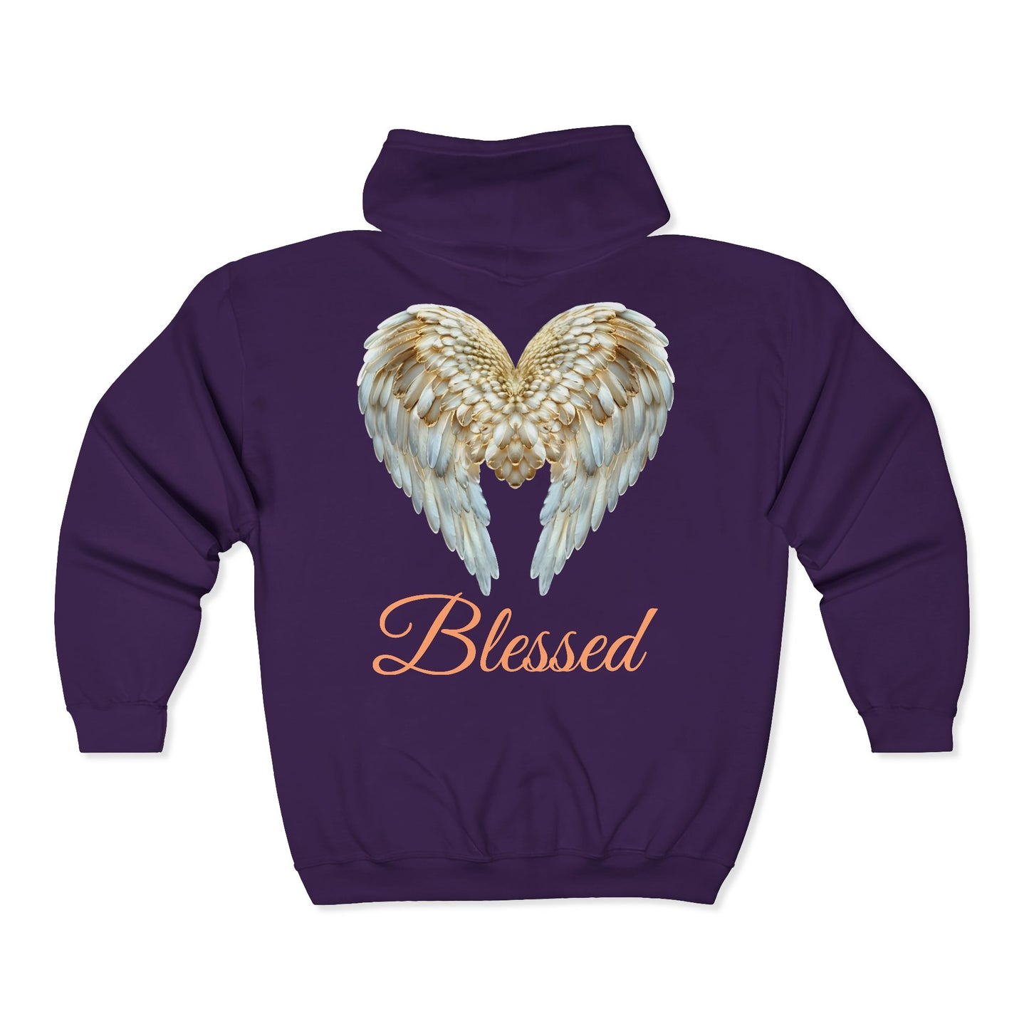 Blessed Angel Wing  Full Zipper Hoodie