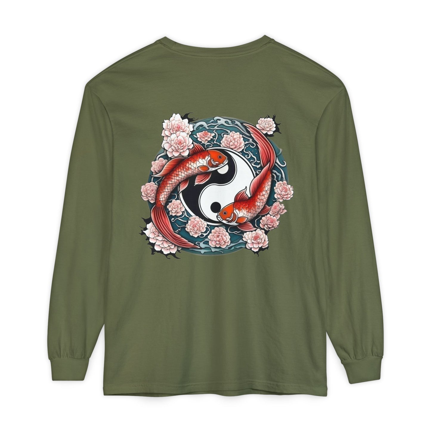 Koi Fish Yin Yang Long Sleeve T-Shirt