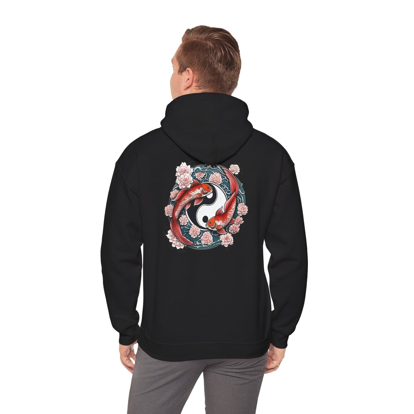 Koi Fish Yin Yang Hooded Sweatshirt