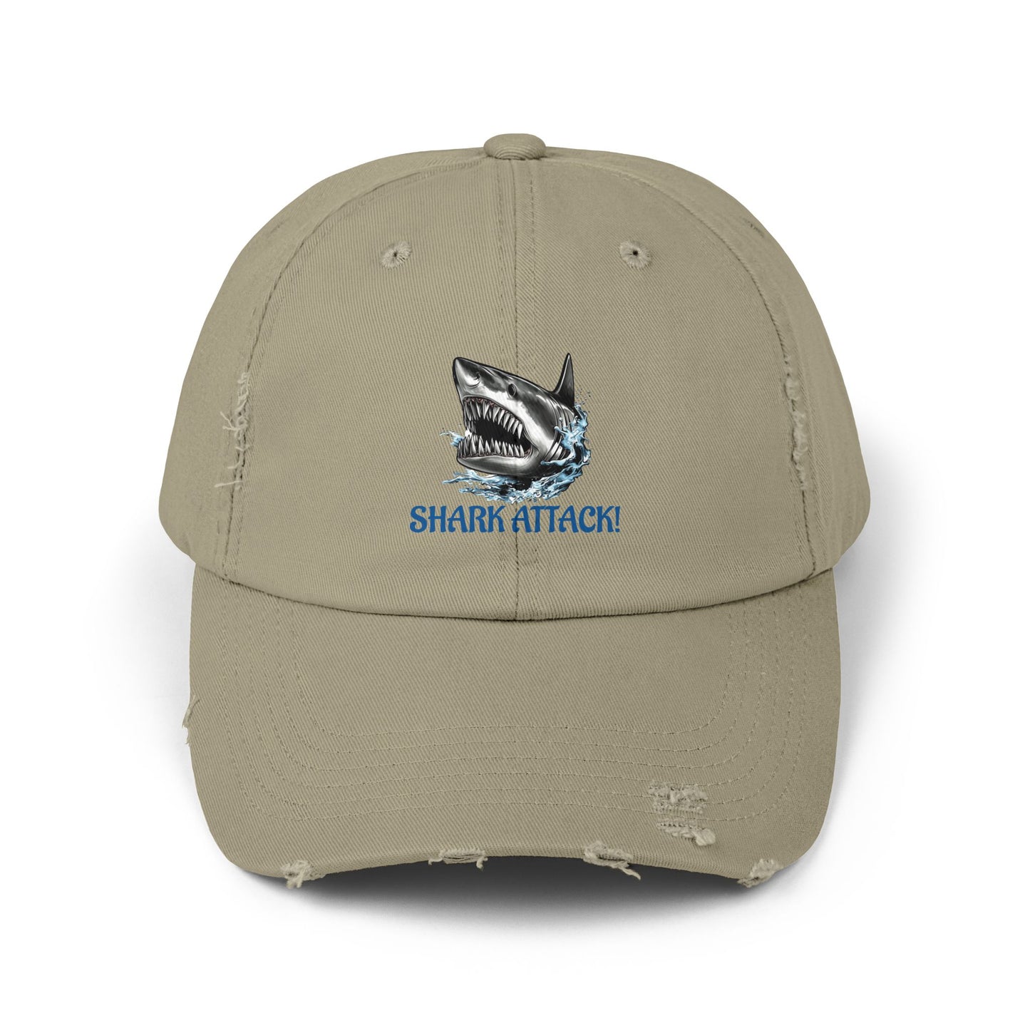 Shark Attack Distressed Cap