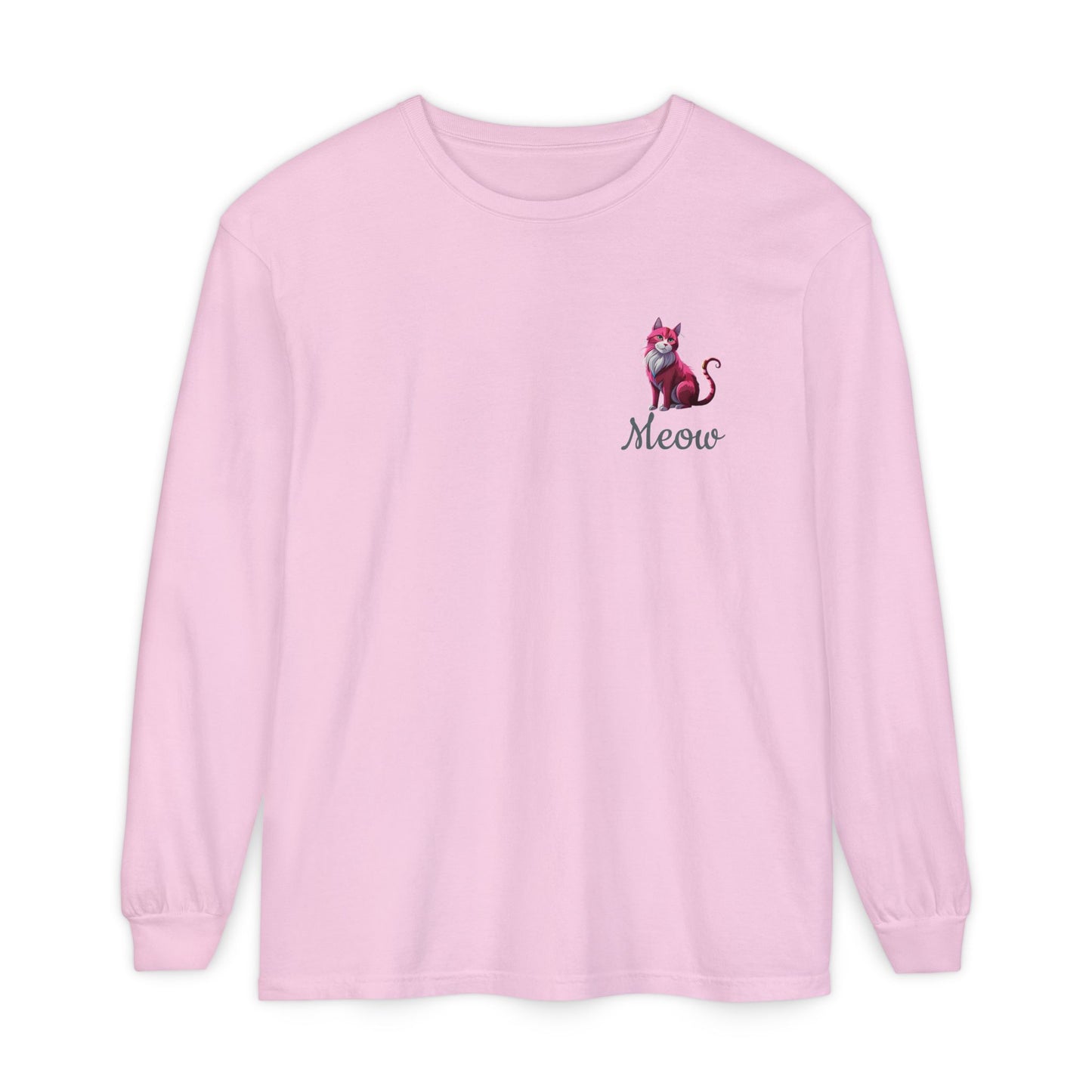 Pink Cat Long Sleeve Tee