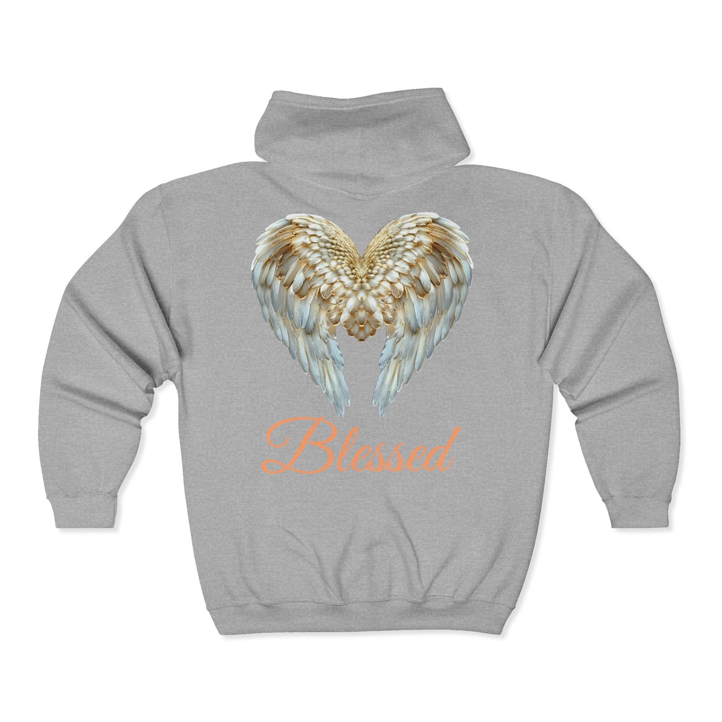 Blessed Angel Wing  Full Zipper Hoodie